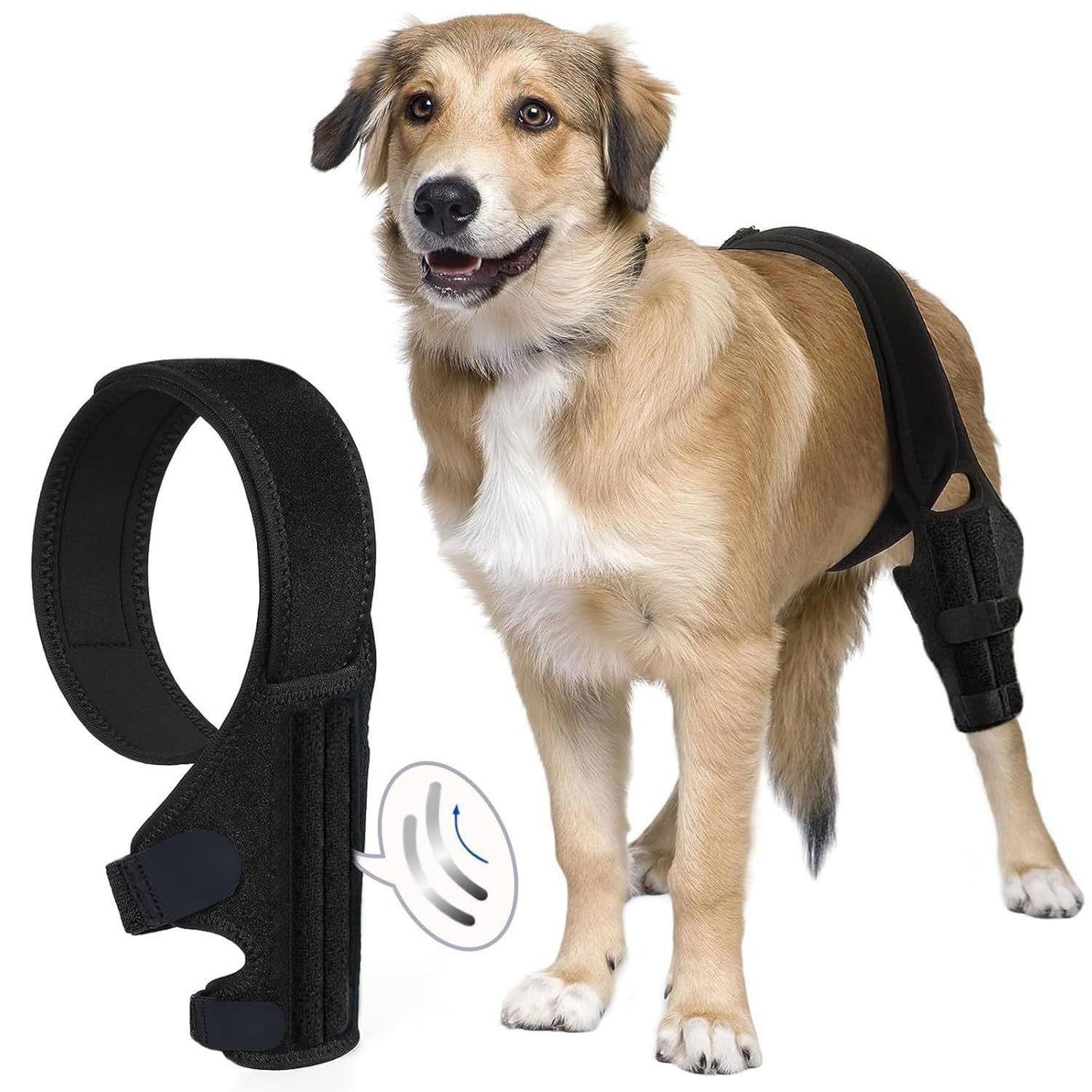 LIANNA Knieschleifer Verstellbare Hundekniestütze bei Kreuzbandriss mit Klettverschluss (Set, 1-tlg., Kniebandage für Hunde, verstellbare Kniestütze bei Kreuzbandriss), Kniebandage für Hunde, verstellbare Stütze bei Kreuzbandverletzung