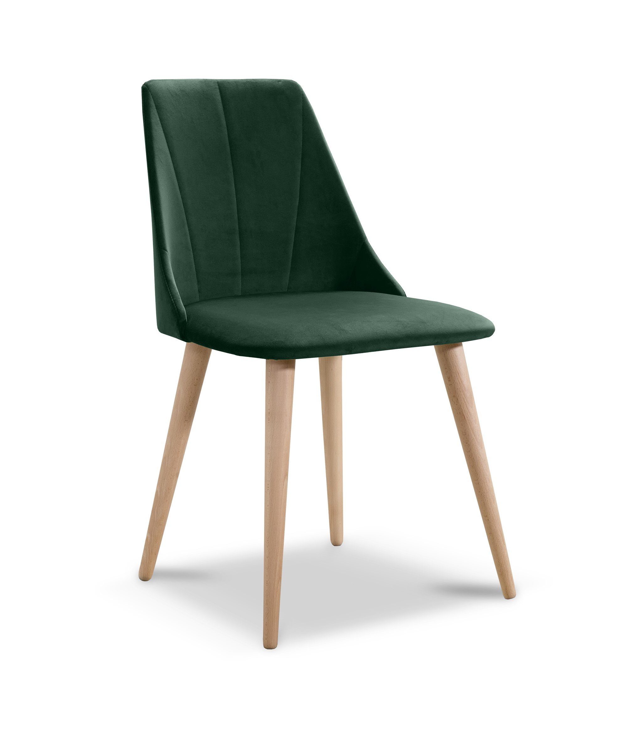 Grün Stühlen (5-tlg), DANTE Möbel und CAROS 4 ausziehbarer Tisch Tisch Schwarz mit Fun Essgruppe matt, Essgruppe