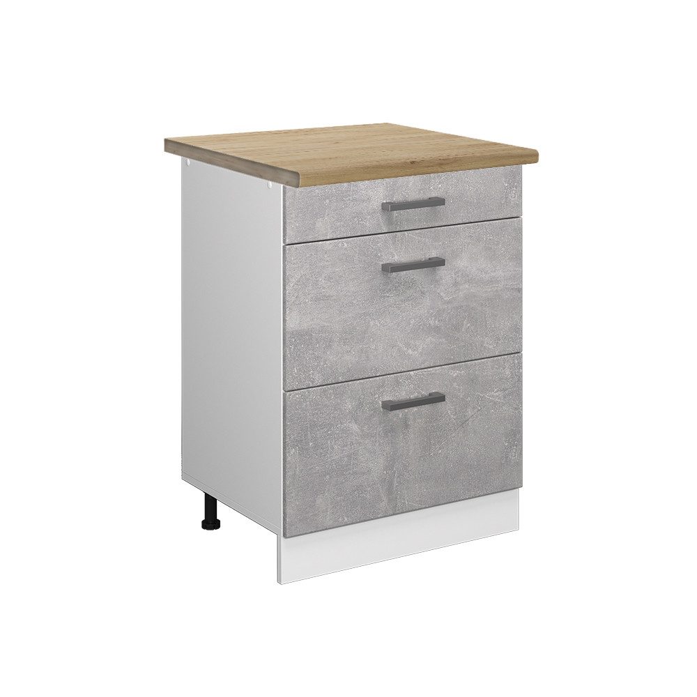 Vicco Unterschrank R-Line, Beton/Weiß, 60 cm günstig online kaufen