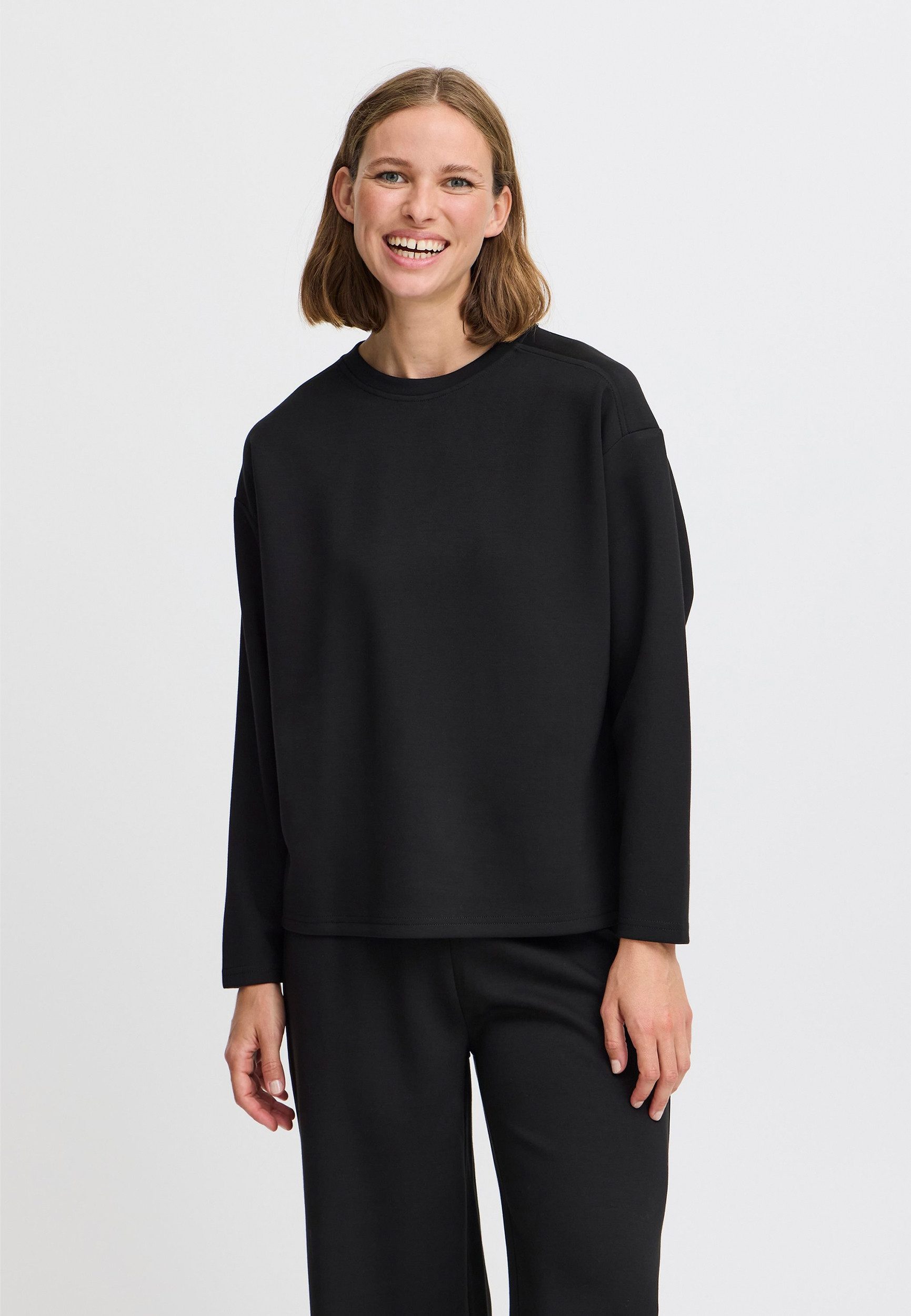 b.young Longpullover Regular Fit Rundhals Langarm günstig online kaufen