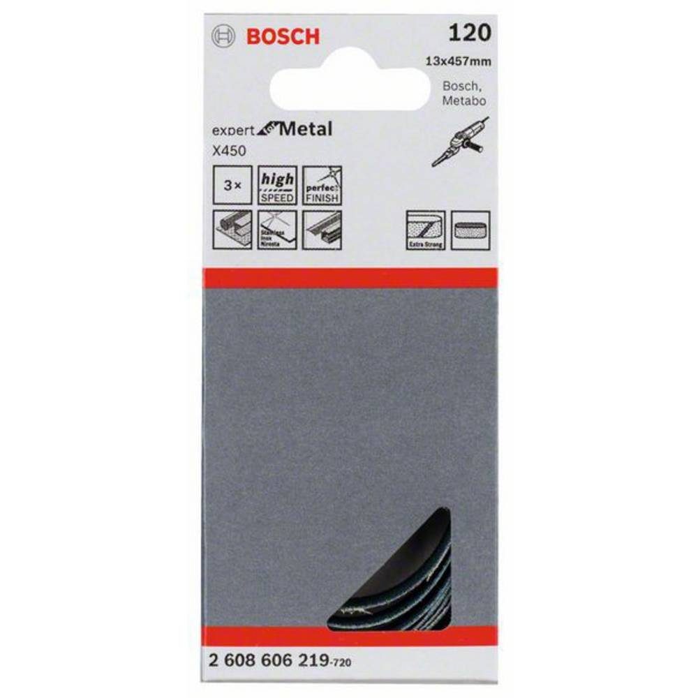 BOSCH Schleifpapier Schleifband X450 Expert 13 mm 455 x Metal, for