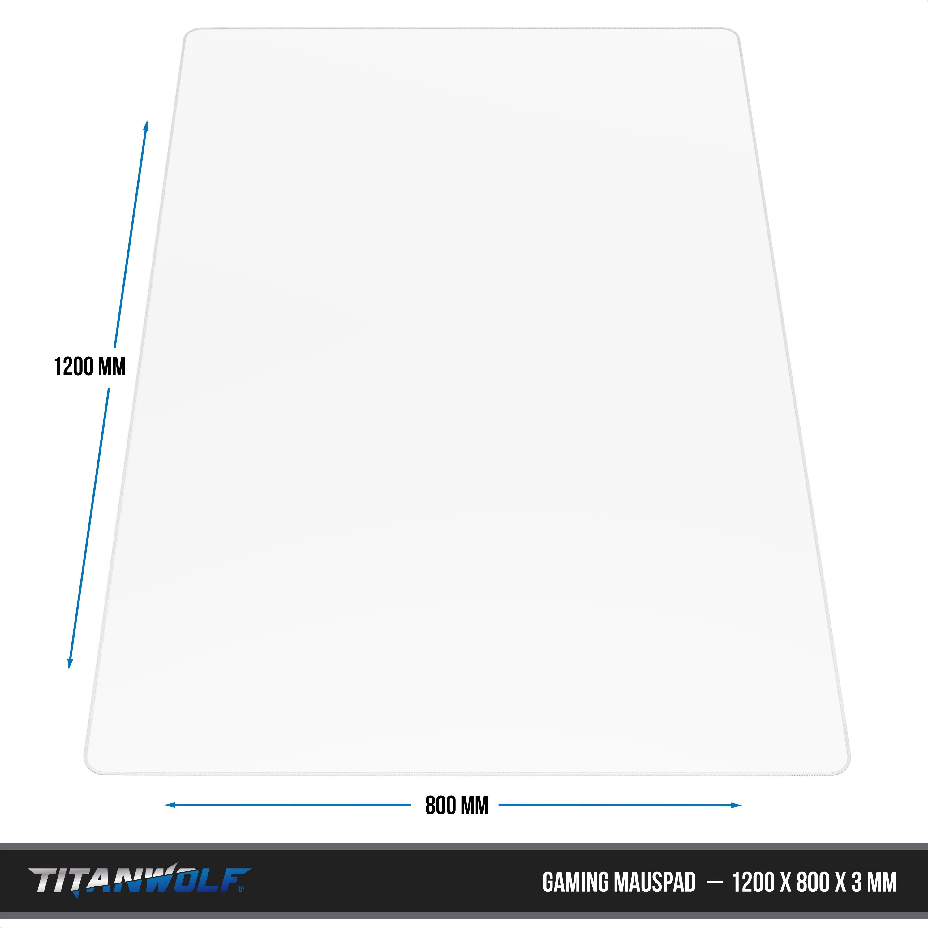 Titanwolf Gaming Mauspad extralarge Mousepad 1200 x 800 x 3 mm, abwaschbar (1-St), XXL Tischunterlage, Gummiunterseite rutschfest, strapazierfähig – Bild 2 von 5