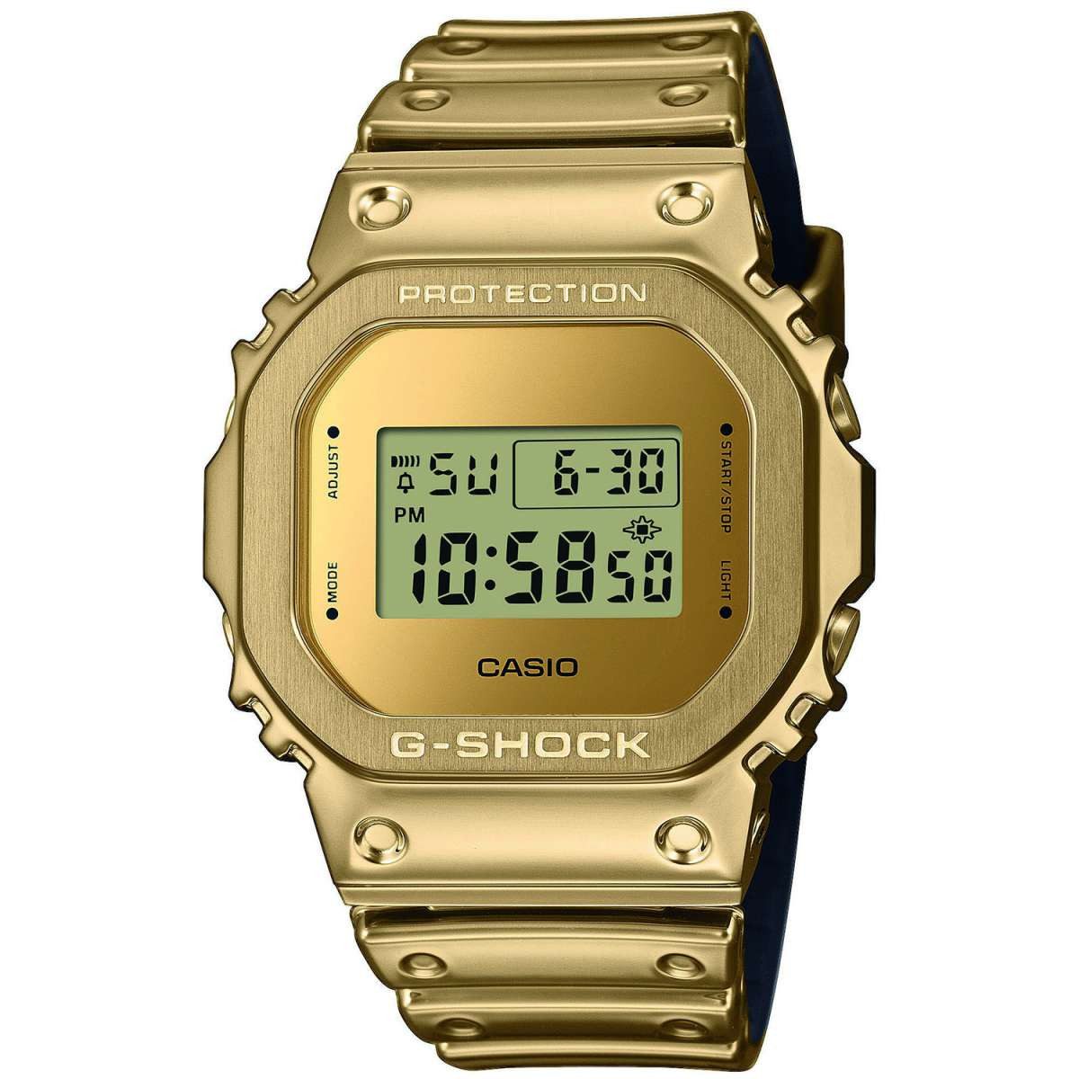 KHS Digitaluhr GM-5600YMG-9ER, G-Shock G-Steel Goldfarben