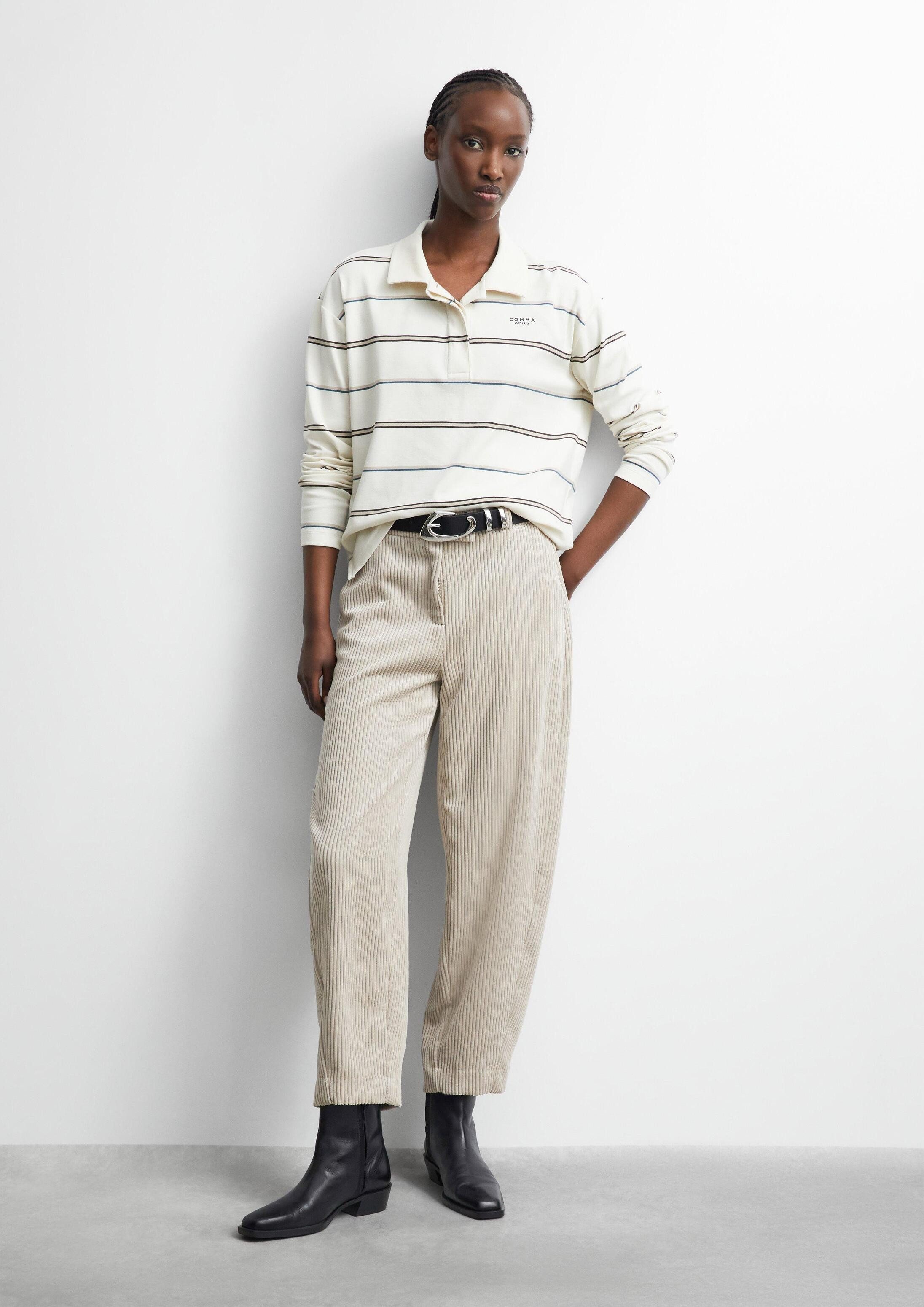 comma Chinos Hose Barrel-Hose aus Breitcord – Bild 5 von 5
