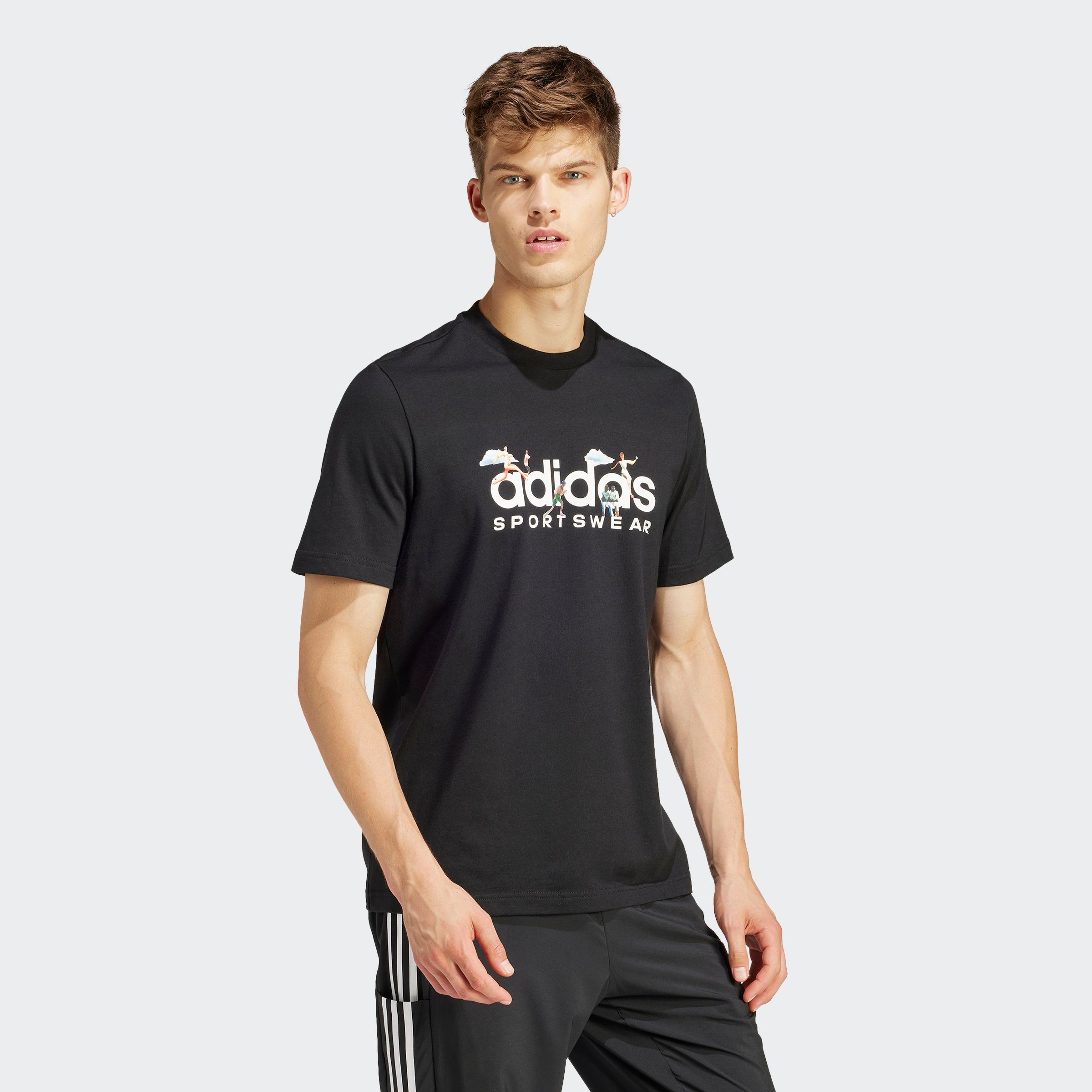 adidas Sportswear T-Shirt M LANDSCAPE SPW BLACK