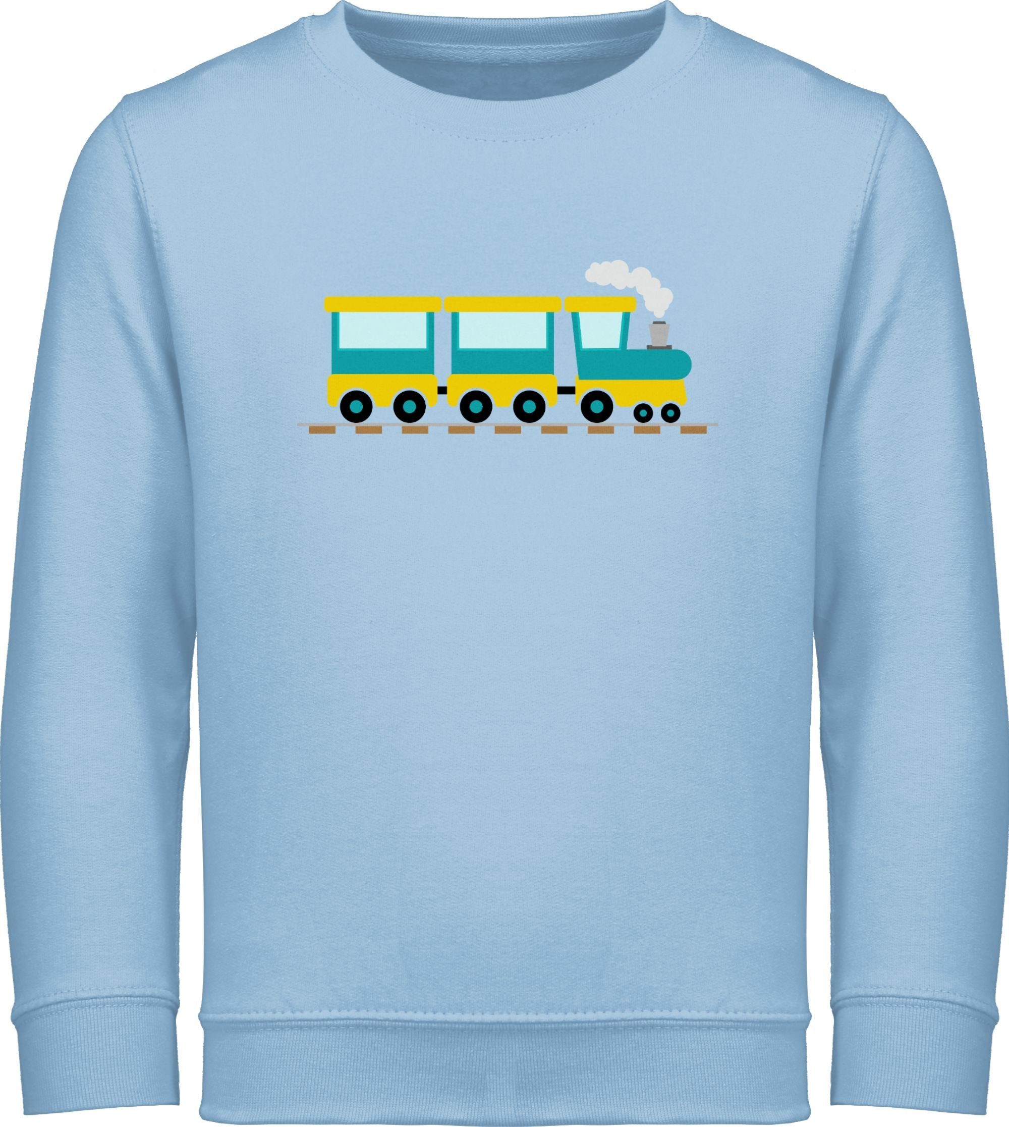 Shirtracer Sweatshirt Eisenbahn Kinder Fahrzeuge 3 Hellblau