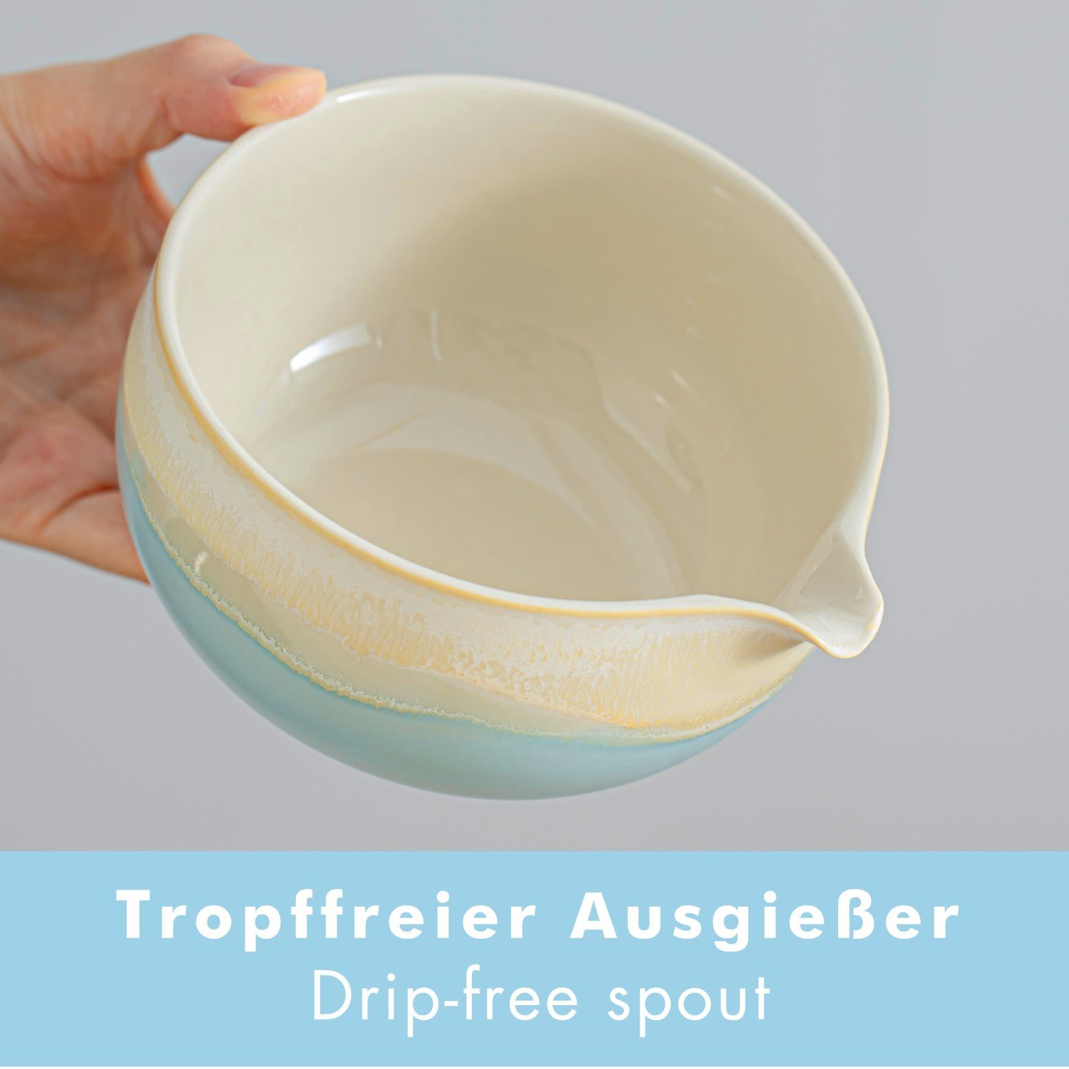 Goodwei Teeservice Matcha-Set "Fuji Blue" (4-tlg), 1 Personen, Keramik, handgearbeitet