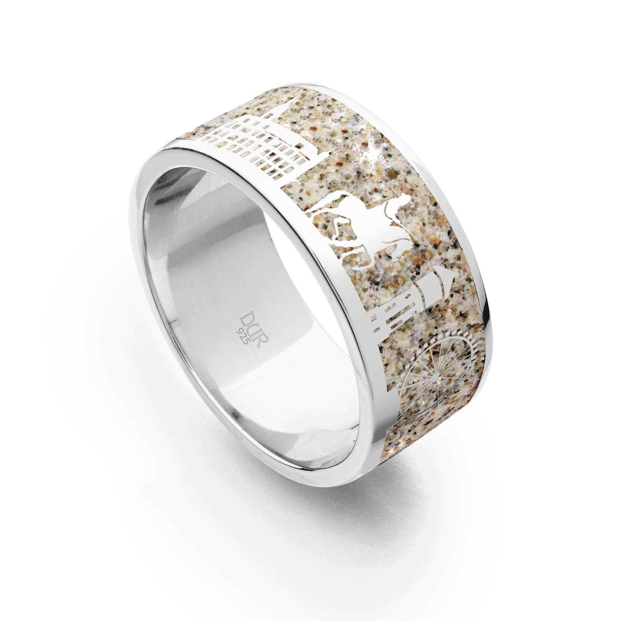 Fingerring DUR Schmuck: Strandsandring "Oldenburg II" mit Strandsand R5005