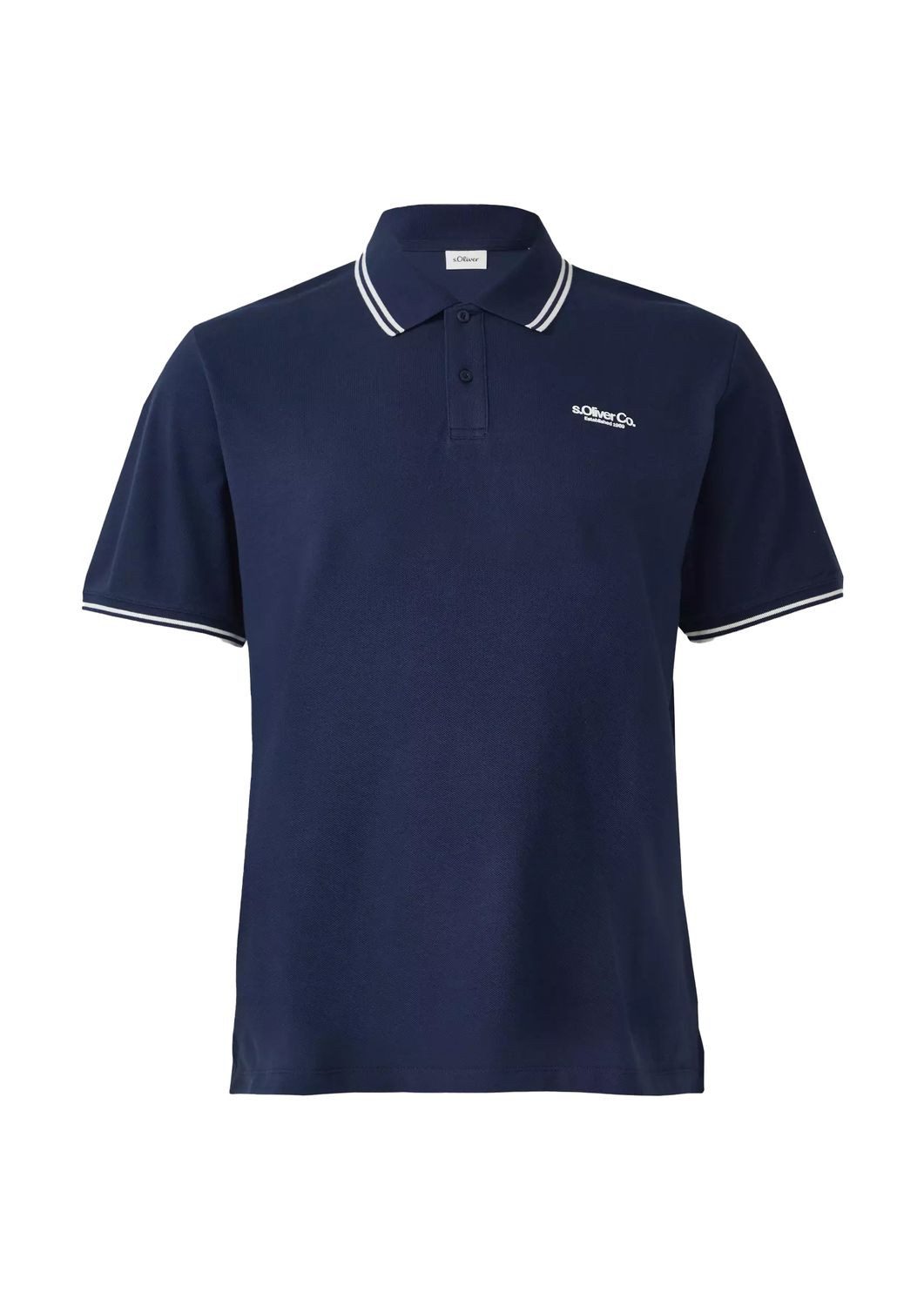 s.Oliver Poloshirt Poloshirt BIG SIZE kurzarm, Kragen, Knöpfe, Logo