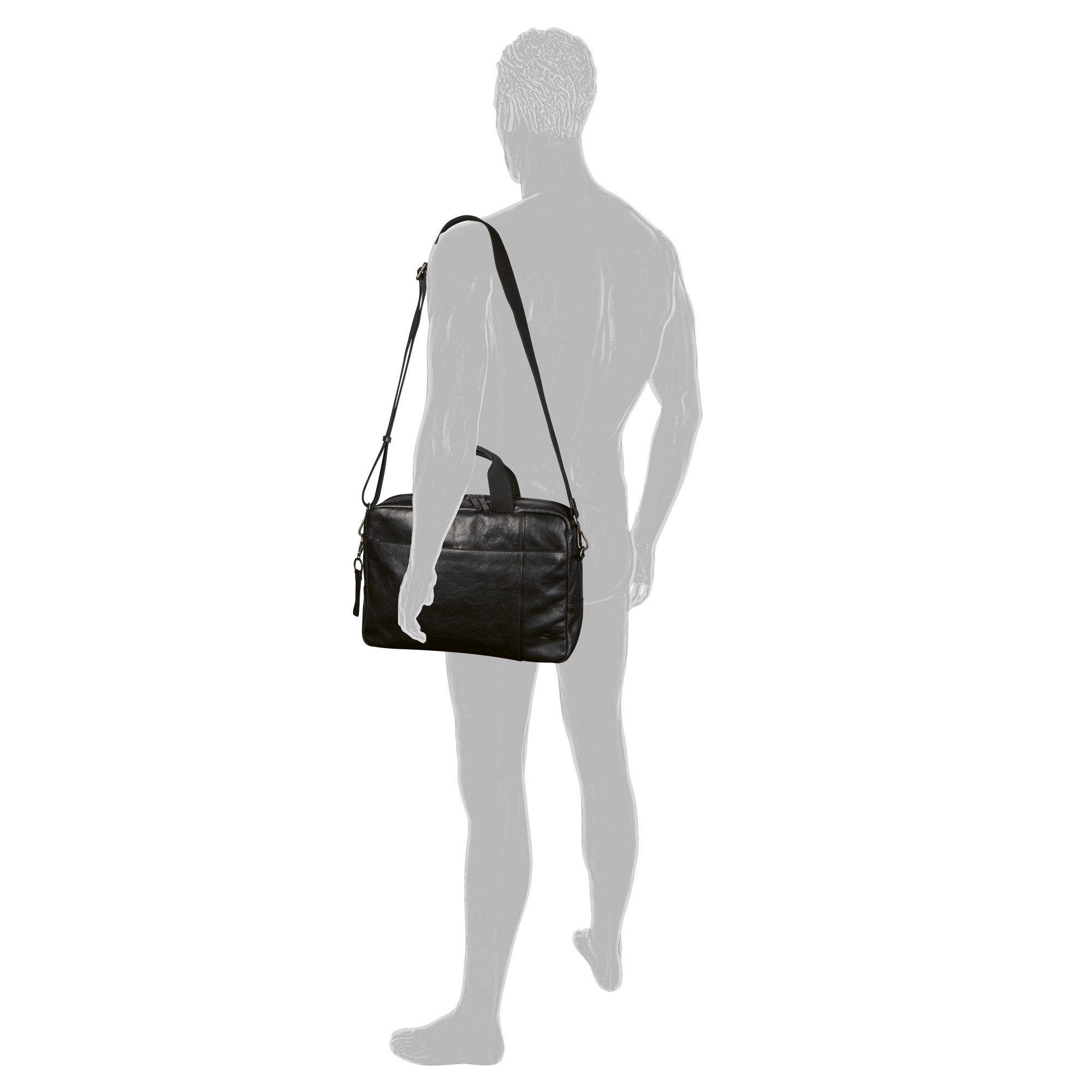 camel active Aktentasche Pine (1-tlg), aus pflanzlich gegerbtem Rindsleder im kernigen Look mit Laptopfach