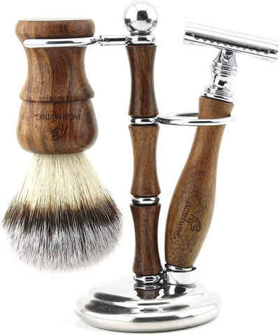 JAG SHAVING Rasierset Jag Shaving Rasierset - Nachhaltige 3-teiliges Rasierset aus Holz