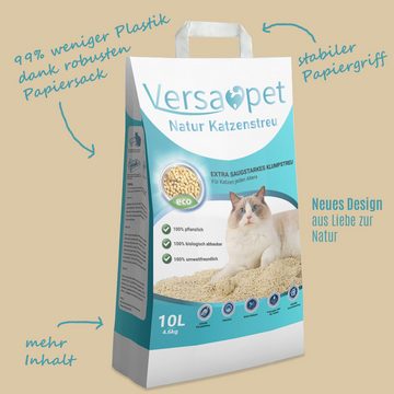 Versapet Katzenstreu Naturstreu Tofu Katzenstreu Klumpstreu 4 x 4,6 kg