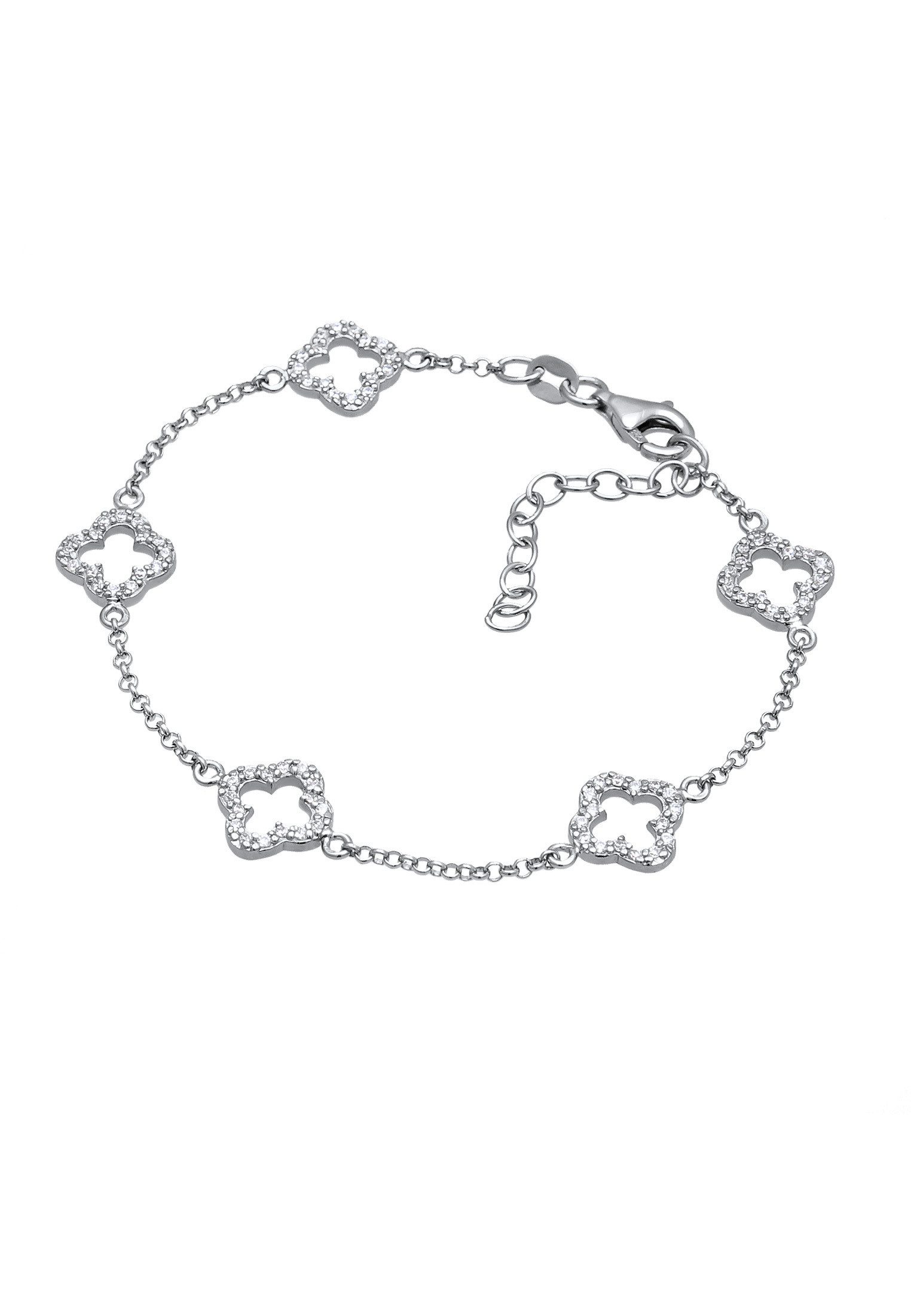 Elli Armband Kleeblatt Zirkonia Weiß 925 Sterling Silber (kein Set, 1-tlg) günstig online kaufen