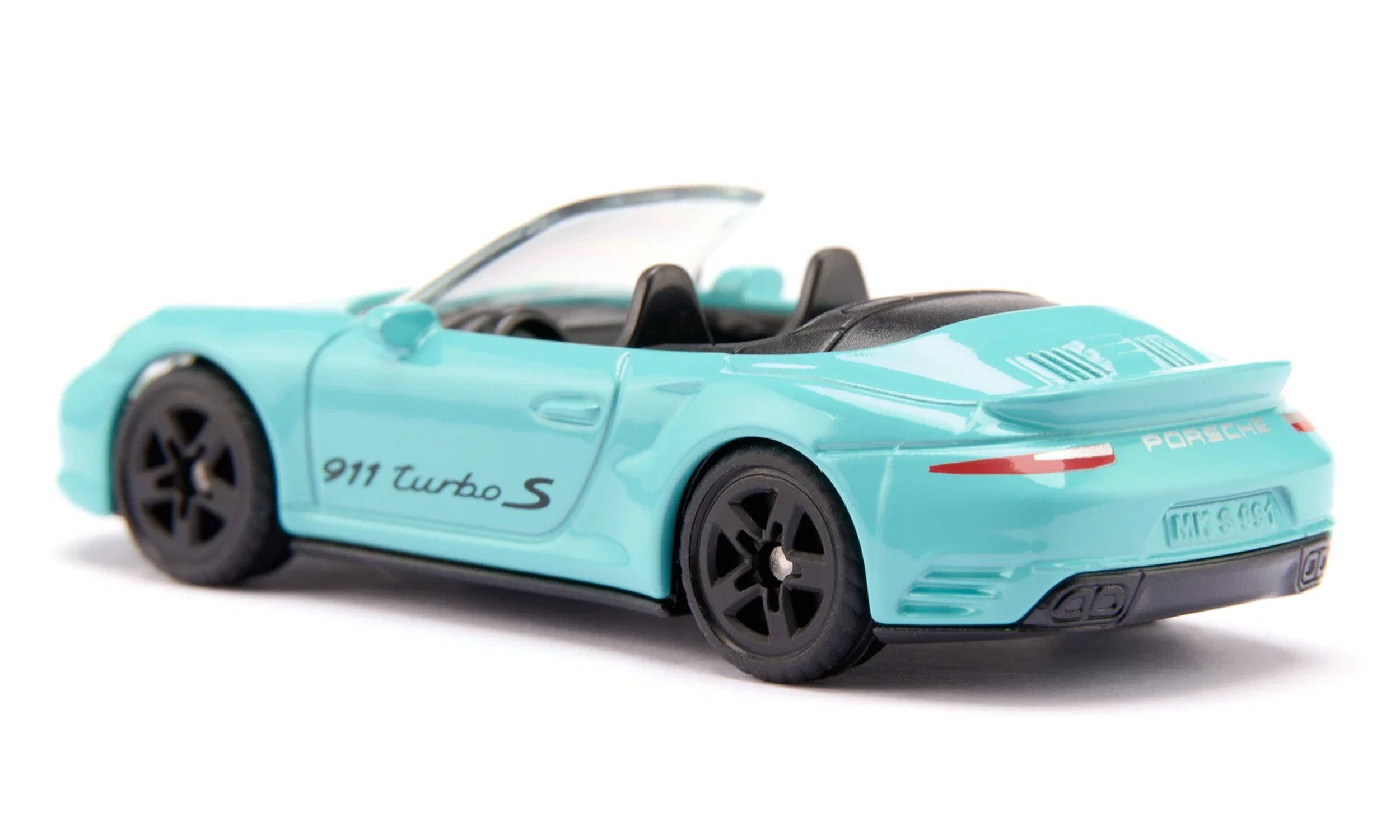 Siku Spielzeug-Auto Cabrio-Sportwagen mit gummierten Reifen, Metallkarosserie, Gummireifen, silberne Felgen