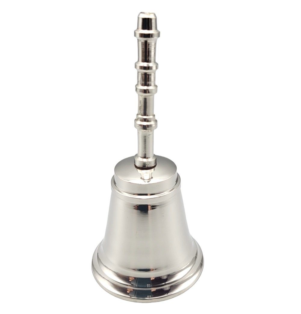 Biedermeier Form Linoows in klassizitische silbern Glocke, kleine Tischglocke Dekoobjekt Glocke Handglocke,