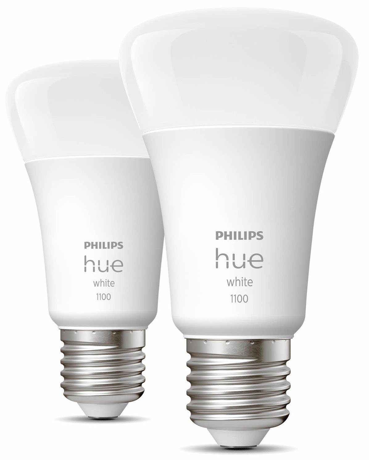 Philips Hue LED-Leuchtmittel White E27 Doppelpack 2x1050lm 75W, E27, 2 St., Warmweiß