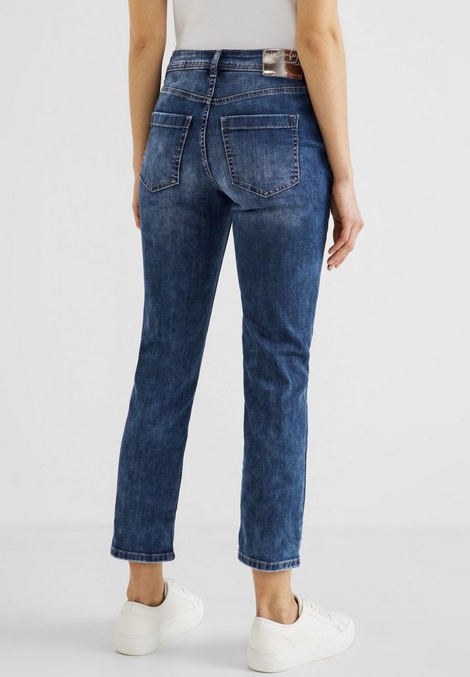 STREET ONE Slim-fit-Jeans 4-Pocket Style, High Waist, Straight Legs