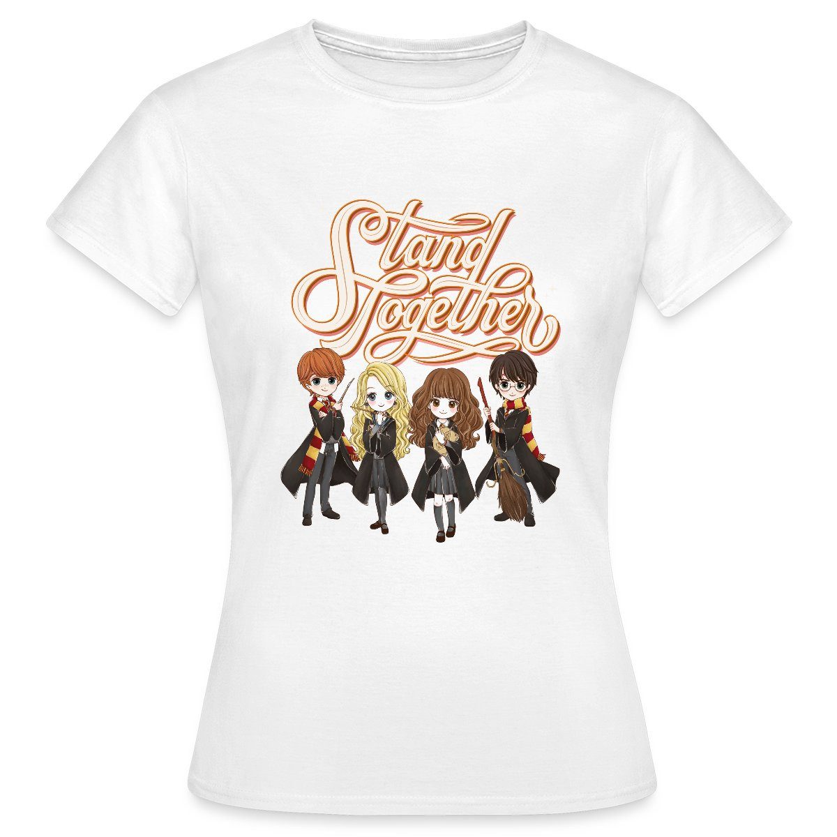 Spreadshirt T-Shirt Harry Potter Animierte Charaktere Stand Together Frauen T-Shirt (1-tlg)