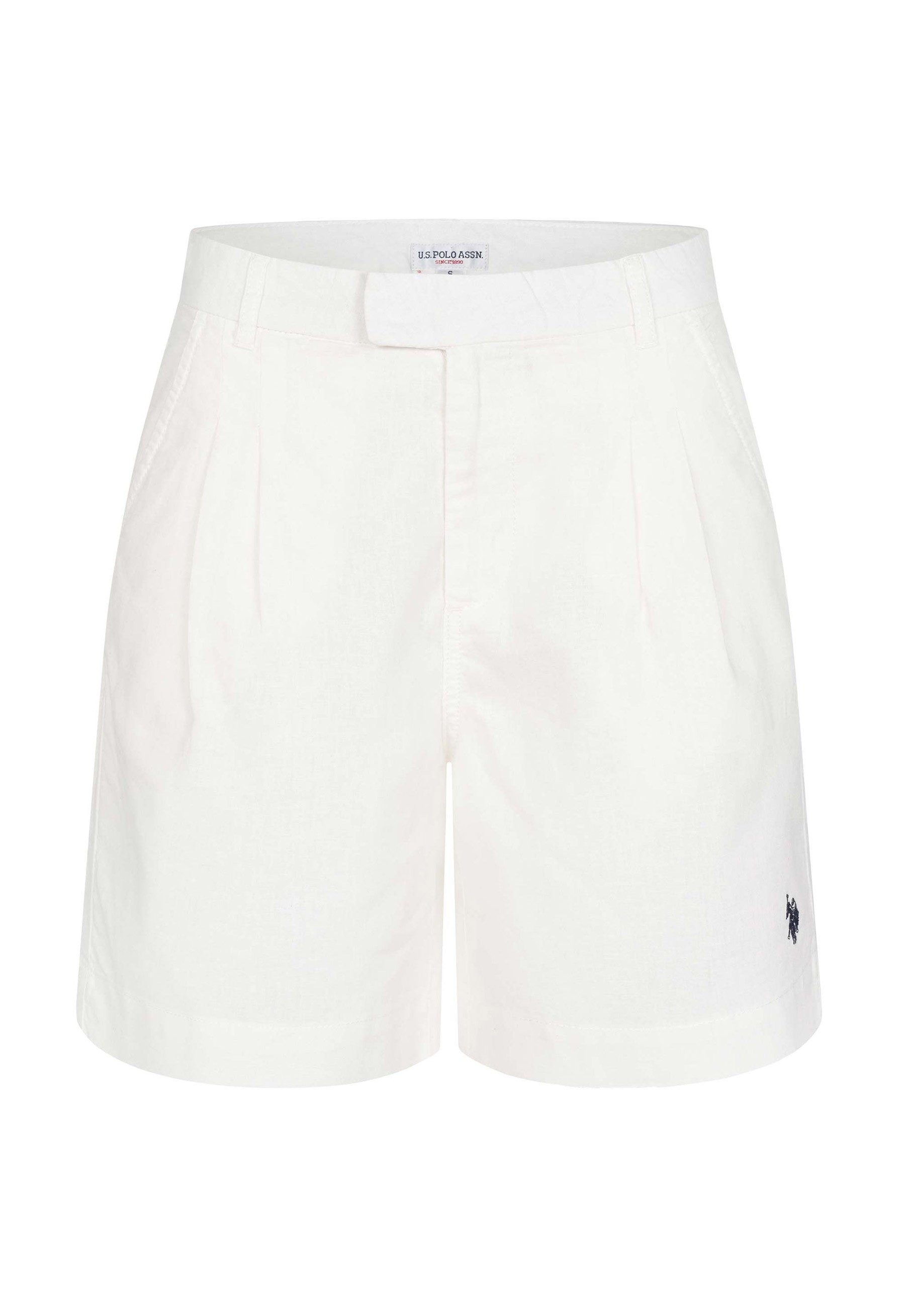 Shorts USOolivia Damen Leinenshorts – Shorts luftig mit Taschen und Leinenmix