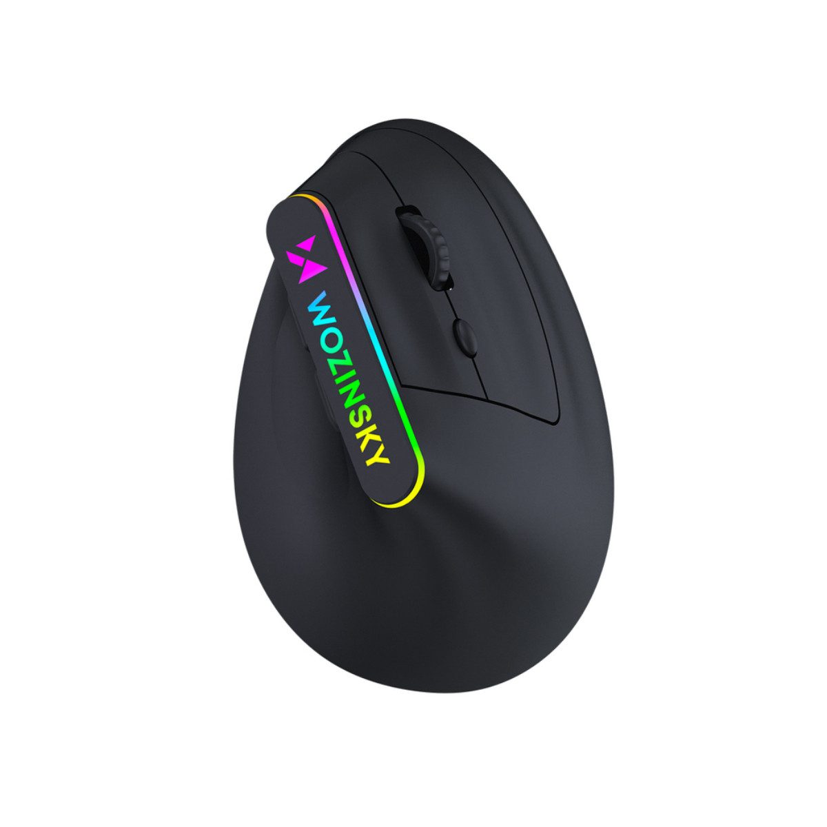 Wozinsky WMG-1164 Gaming-Maus (USB-Empfänger, 2,4 GHz Funk, Bluetooth 5.0, Kabellos, 57° Vertikaldesign, Bluetooth 5.0, 3600 DPI und RGB)