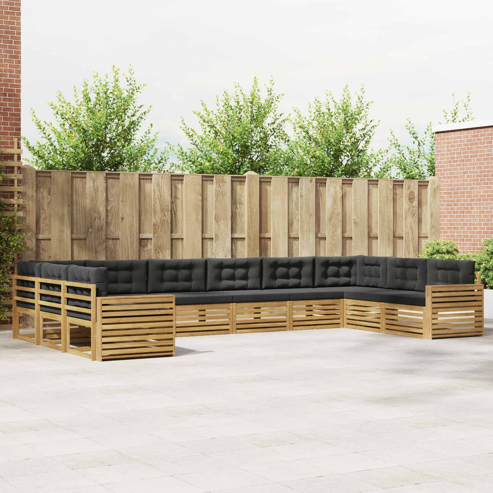 vidaXL Gartensofa Sofagarnituren 10 Stk., 10 Teile