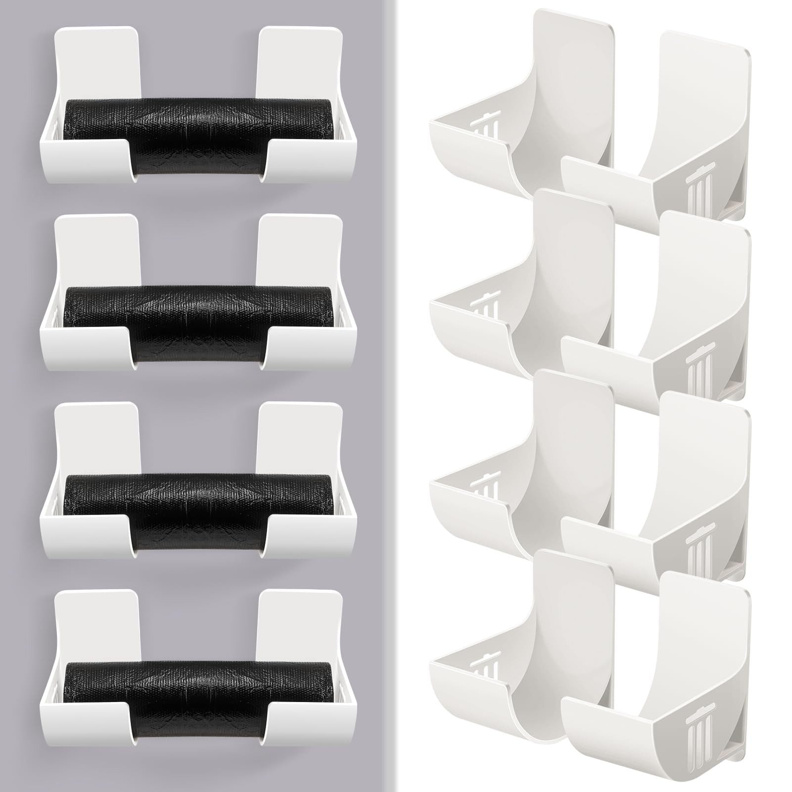 FOUORTUNATE-BEE Küchenorganizer-Set 8er Set Müllbeutelhalter selbstklebend Küchen Organizer ohne Bohren, (4-tlg), Wandhalter für Küche Schrank Tür Kühlschrank Aufbewahrung Set