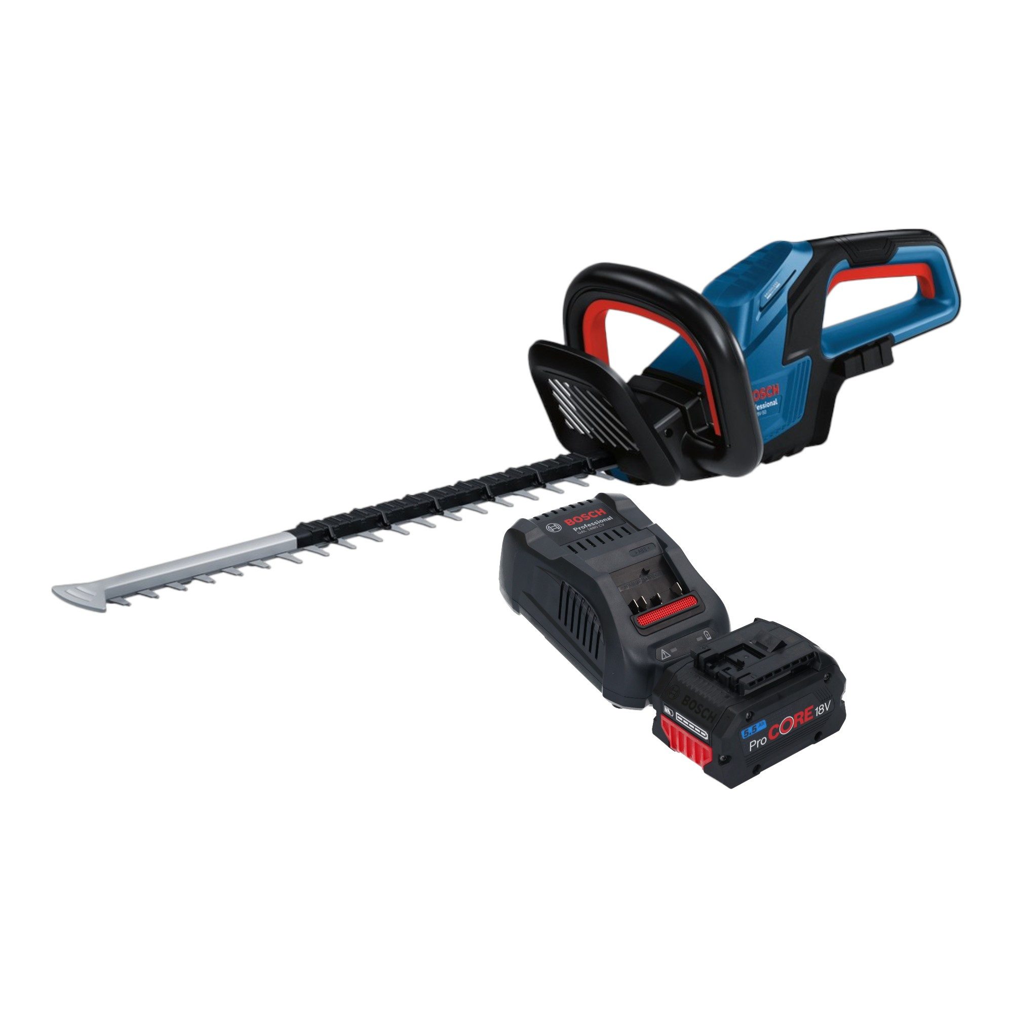Bosch Professional Akku-Heckenschere GHE 18V-50 Professional Akku Heckenschere 18 V 50 cm Brushless + 1x