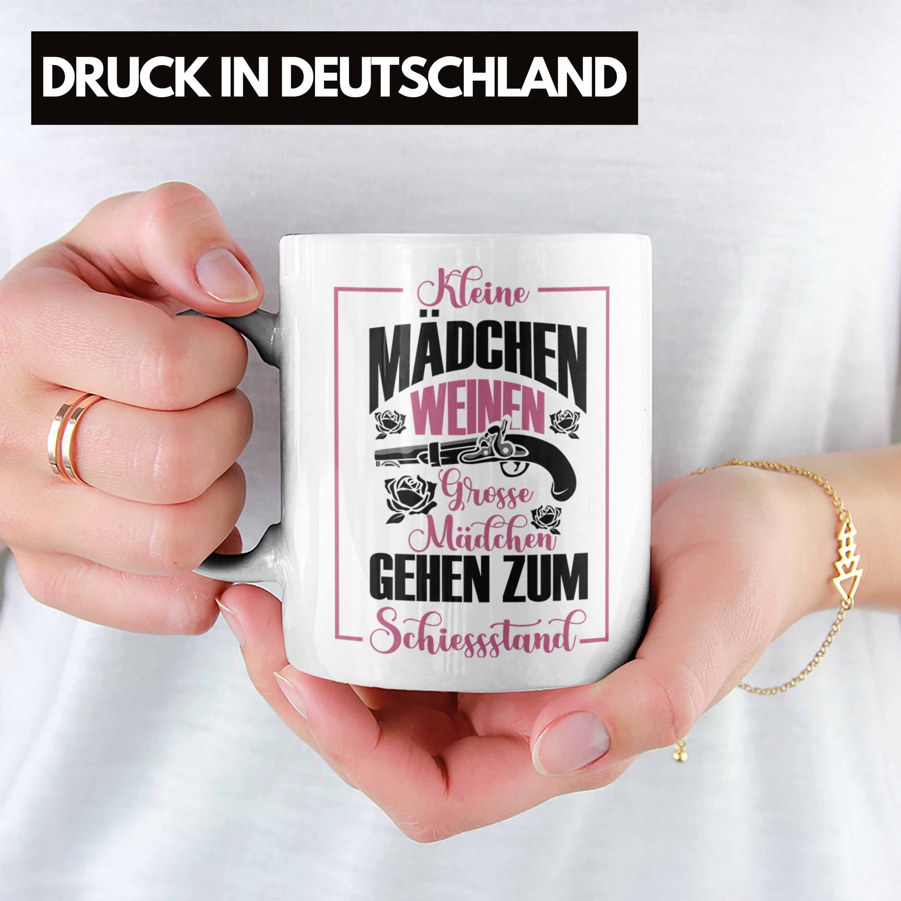 Schützenfest-Fans für schießbegeisterte Mädchen Weiss Tasse Trendation Tasse Mädchen Geschenk