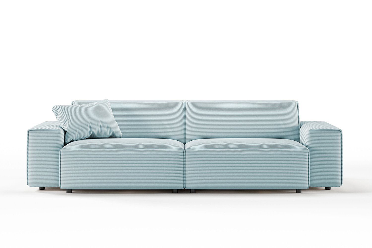 KAWOLA 3-Sitzer RANI, Sofa Cord versch. Farben hellblau | hellblau
