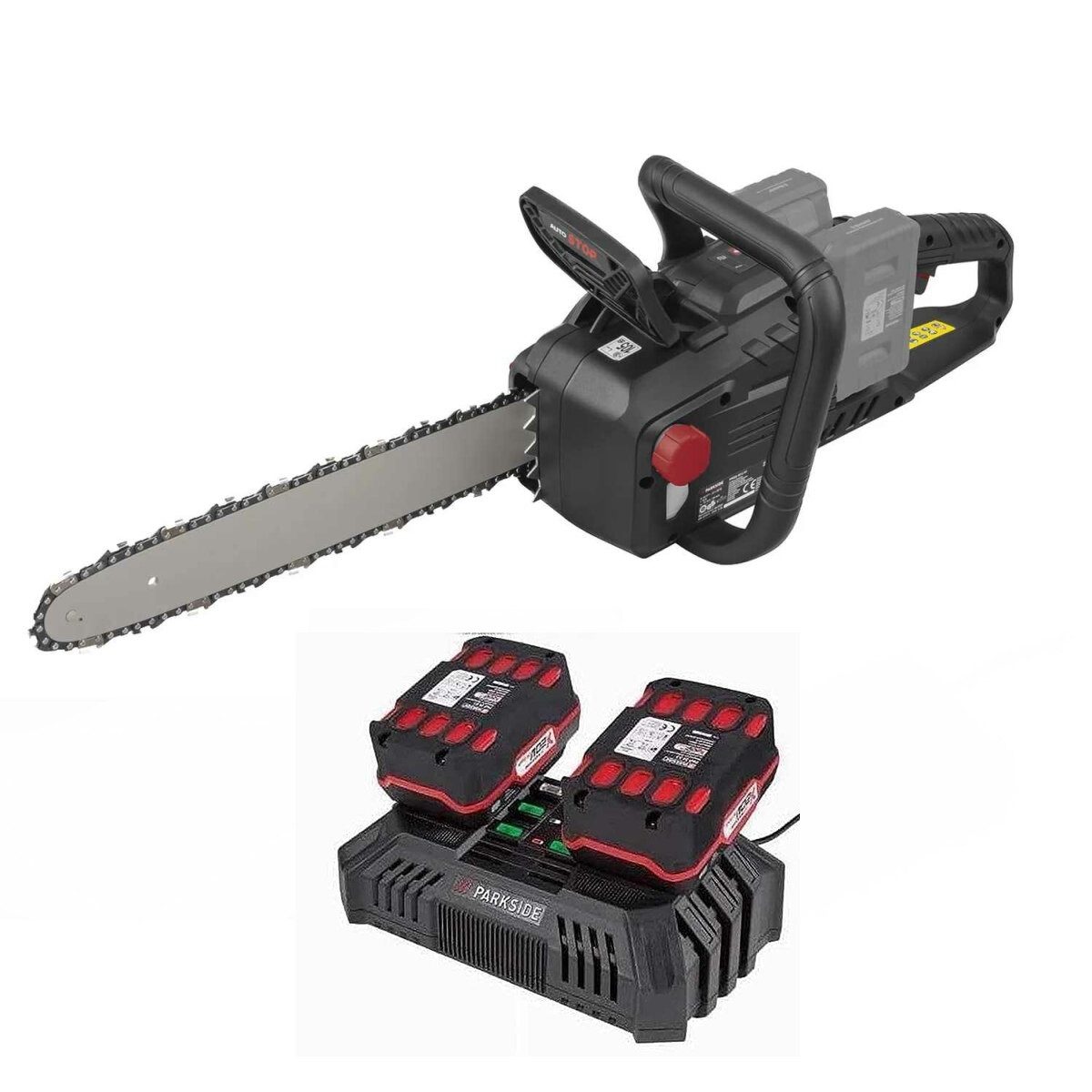 PARKSIDE PERFORMANCE® Akku-Kettensäge 40V Akku-Kettensäge PPKSA 40 Li + Akku 4.0 Ah und Ladegerät