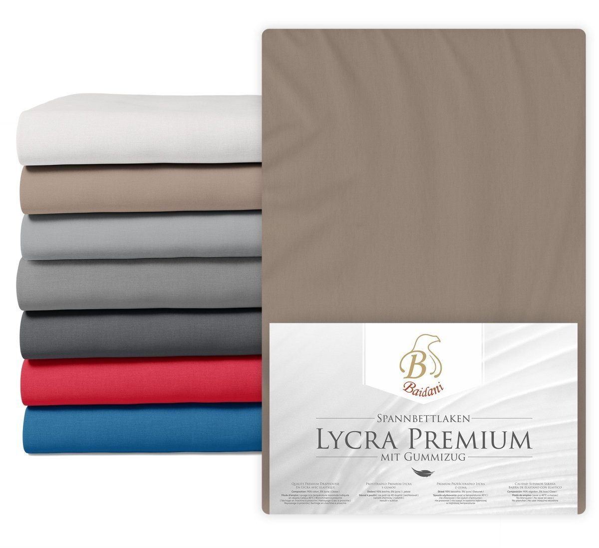 Luxusbetten24 Bettlaken Premium Boxspring Bettlaken Lycra, Baumwolle