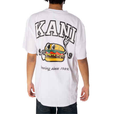 Karl Kani T-Shirt Karl Kani Small Signature Burger T-Shirt Herren Shirt weiß (1-tlg)