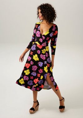 Aniston CASUAL Jerseykleid mit farbenfrohen Blüten bedruckt - NEUE KOLLEKTION