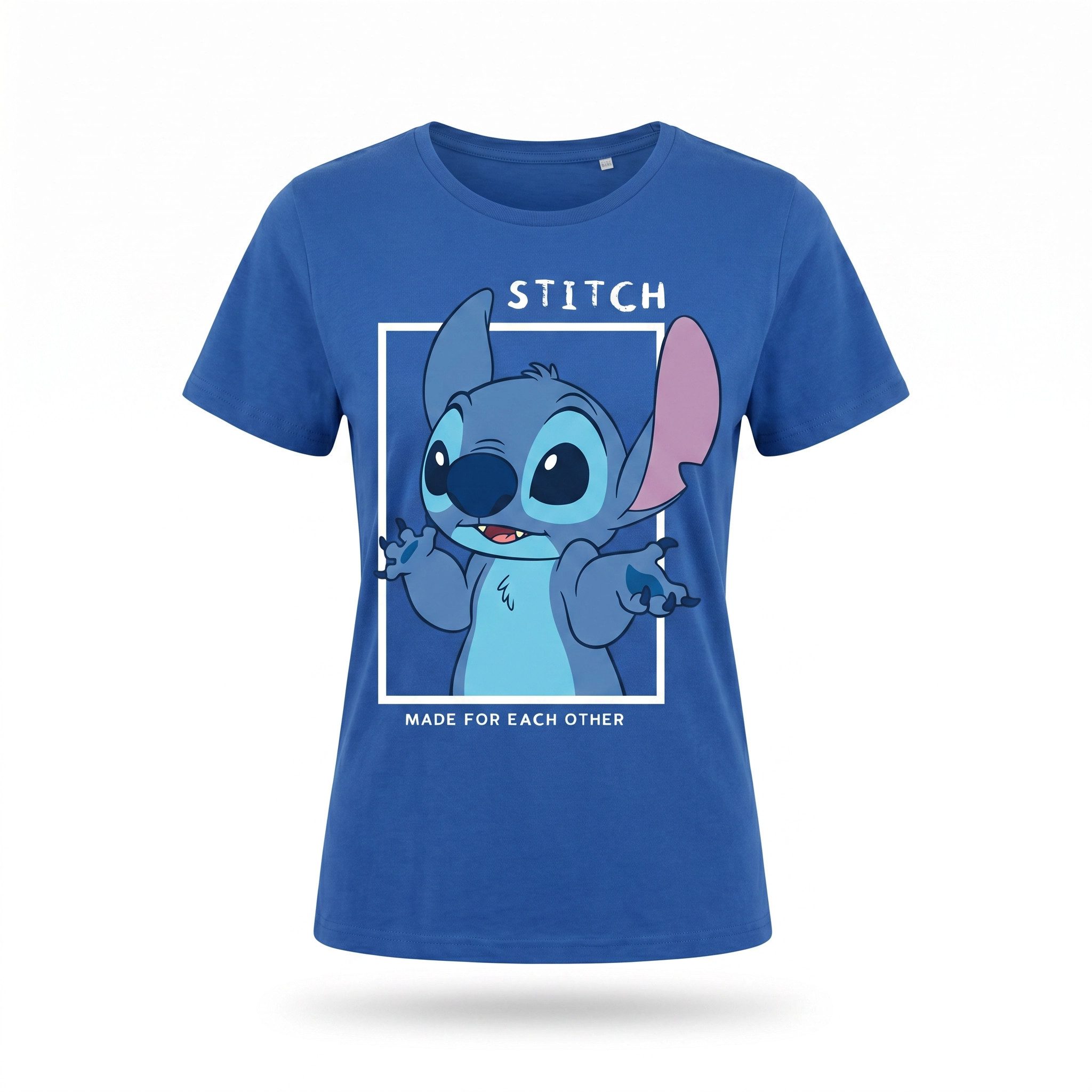 Disney Print-Shirt Disney Stitch Angel Damen kurzarm T-Shirt Shirt S-XL 100% Baumwolle