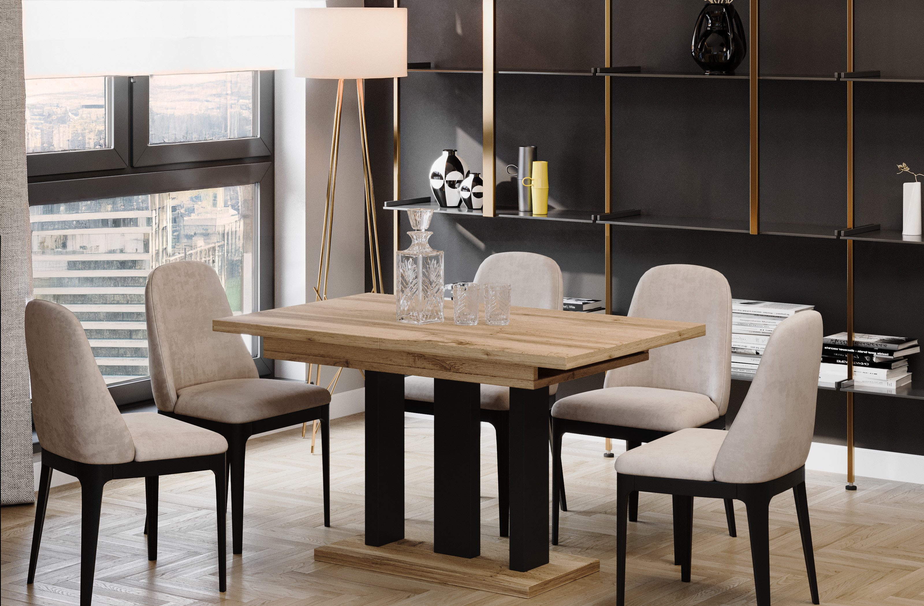 Endo-Moebel Esstisch Appia Esstisch 130–210cm ausziehbar für 8 Personen Tis günstig online kaufen