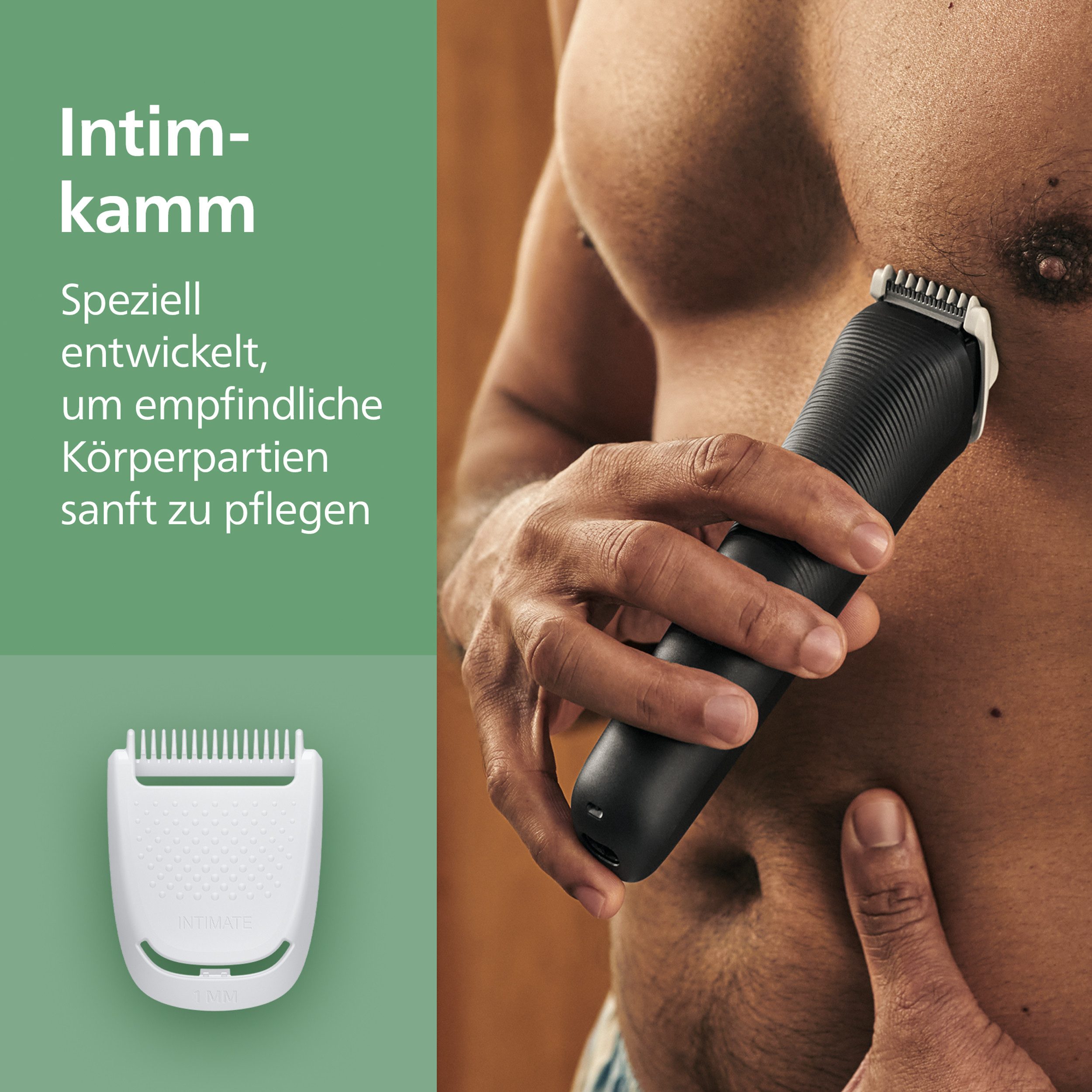 Philips Multifunktionstrimmer Series 3000 MG3945/15, 9-in-1-Trimmer für Gesicht, Körper und Kopfhaare