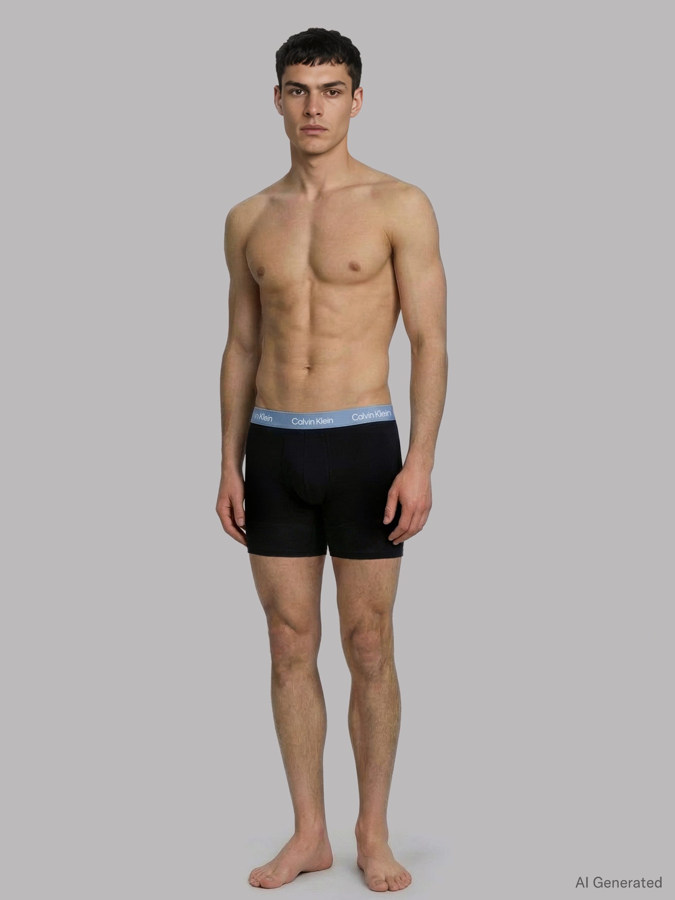 Calvin Klein Underwear Boxer BOXER BRIEF 5PK (Packung, 5-St., 5er-Pack) mit längerem Bein und Logo-Elastikbund (5Stück)