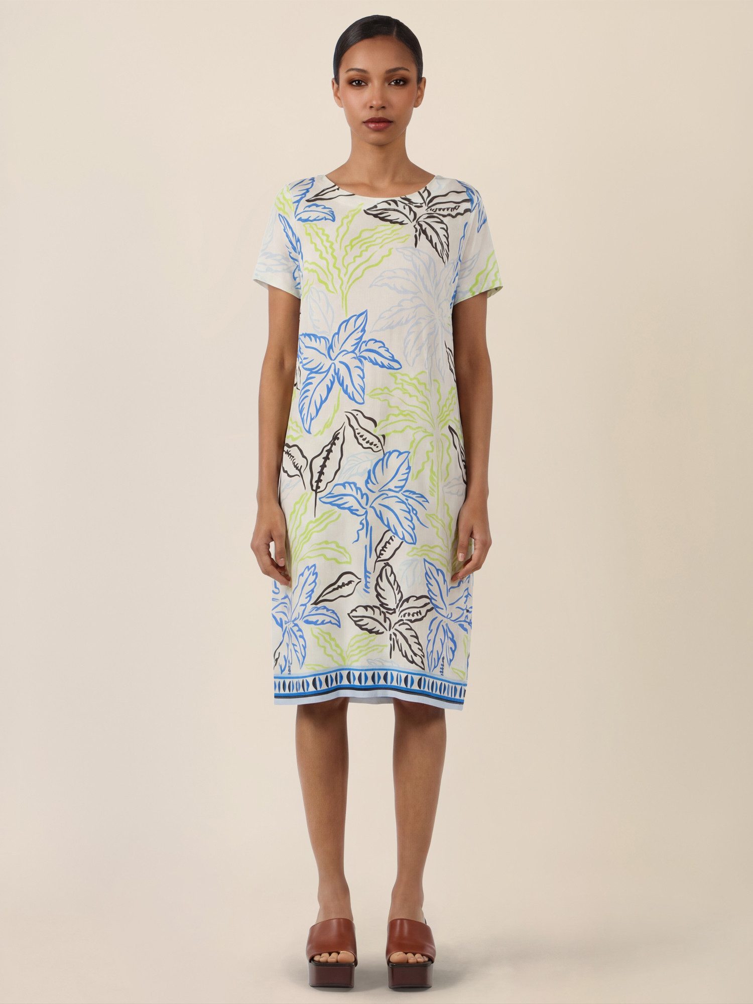 Apart Jerseykleid mit Palmenprint