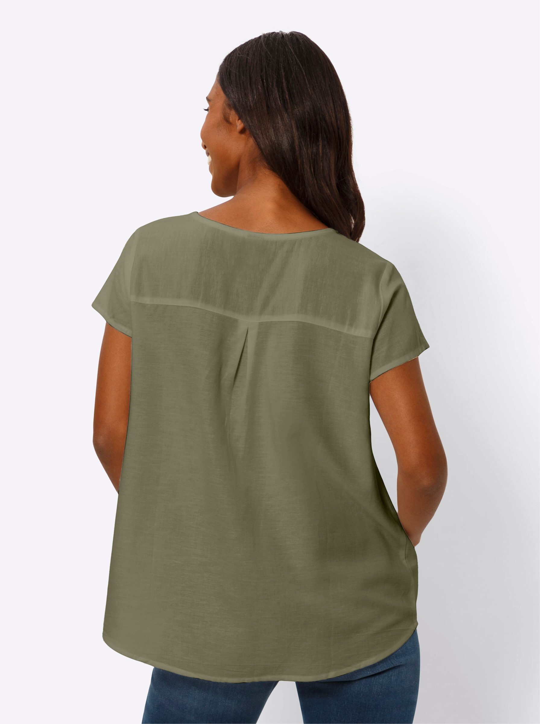 heine Klassische Bluse Kurzarm-Bluse günstig online kaufen