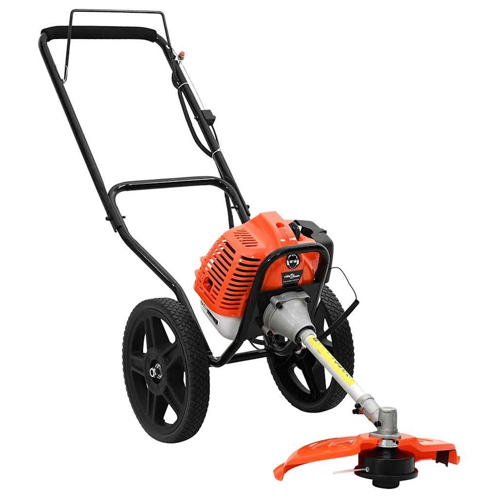vidaXL Führungsschiene Freischneider mit Rädern Orange 52 cm³ 1,45 kW