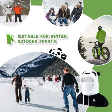 ROCKBROS Sturmhaube Winter Skimaske für Kinder und Eltern, Panda-Design (Vollgesichts-Masken Balaclava für Herbst und Winter Outdoor-Aktivitäten wie Skifahren, Motorradfahren, Radfahren)