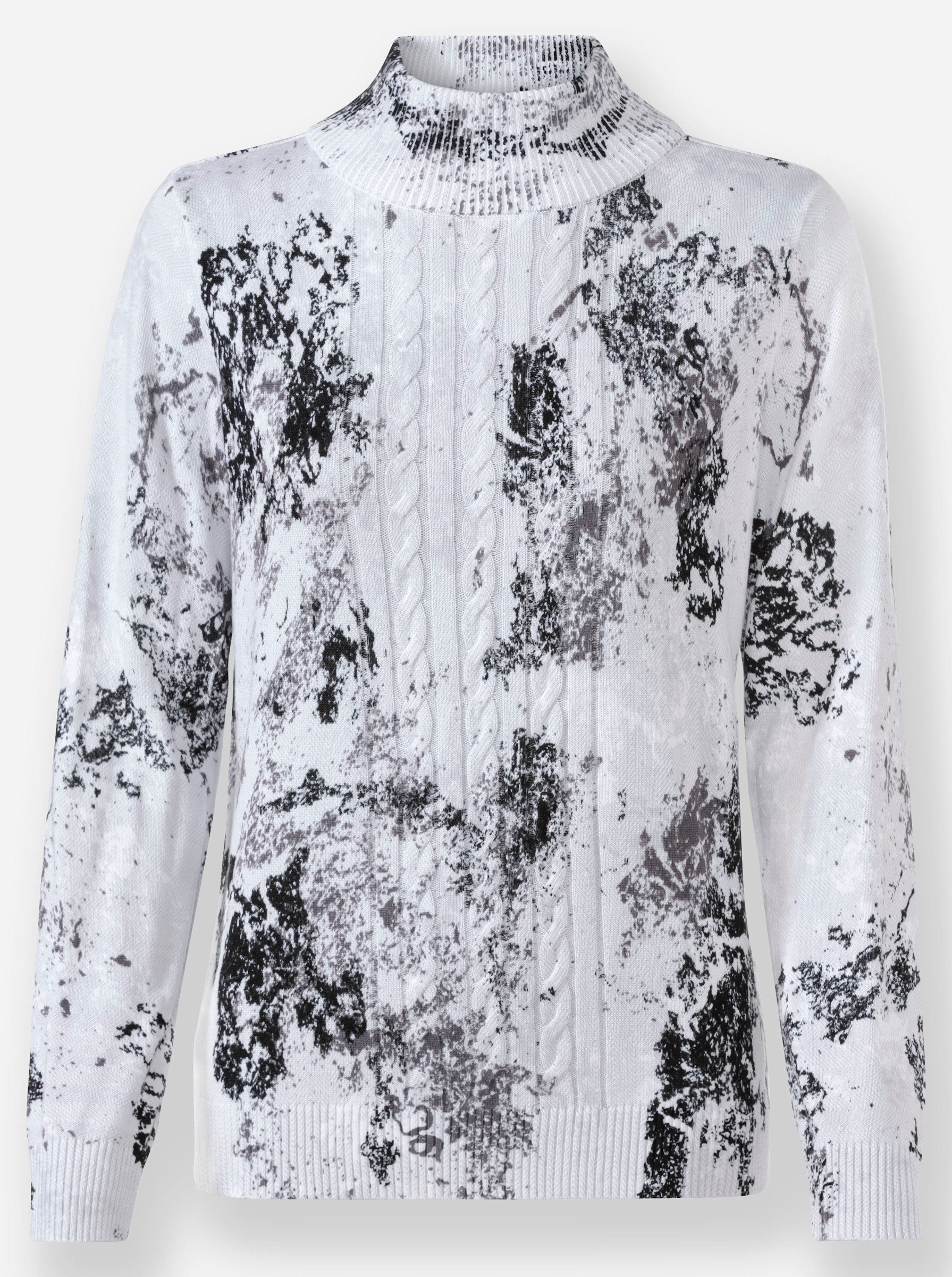 Witt Strickpullover Pullover Langarm Feinstrick, Jersey, Zopfmuster