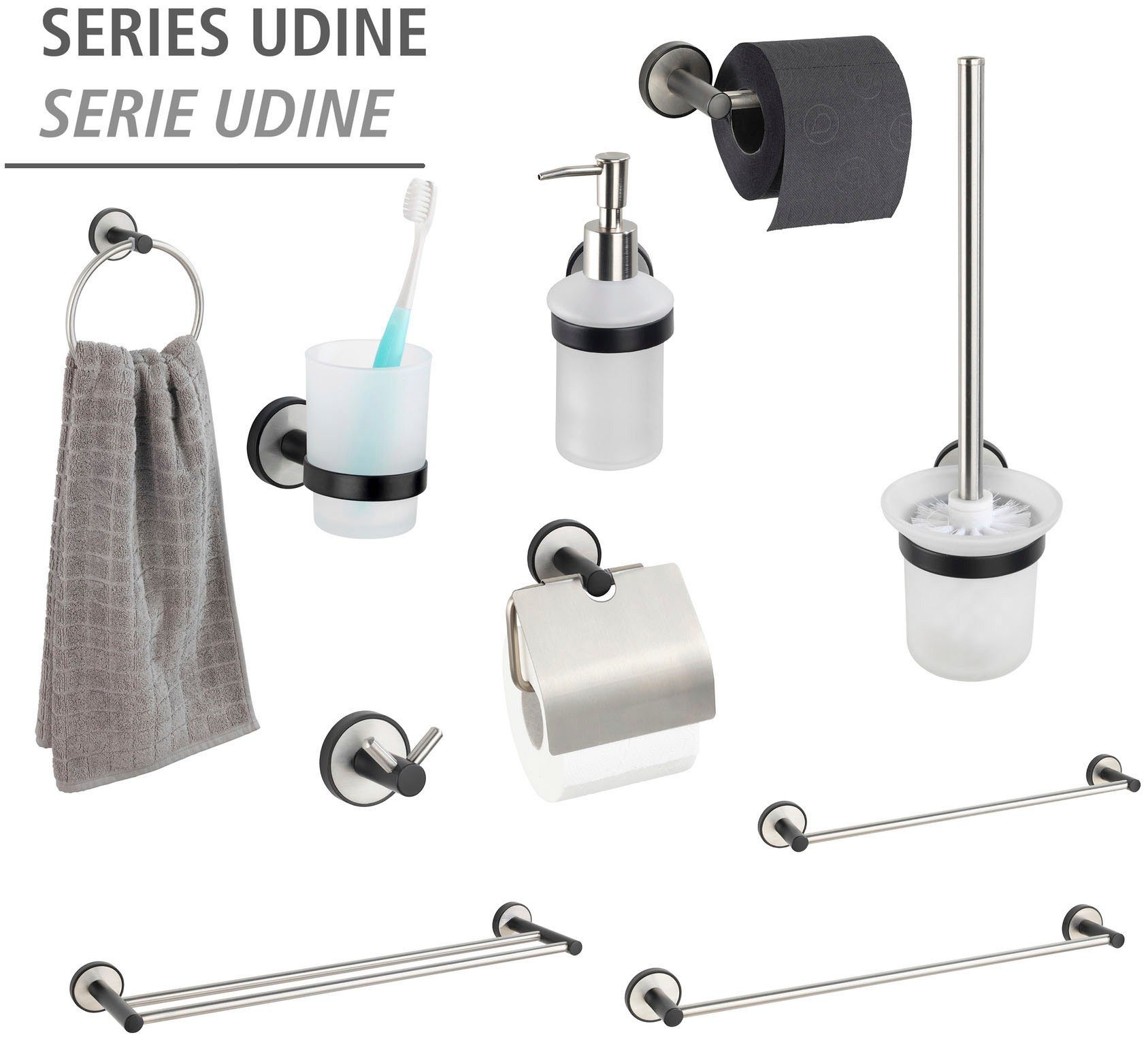 Befestigen UV-Loc® Toilettenpapierhalter ohne Bohren Udine, WENKO