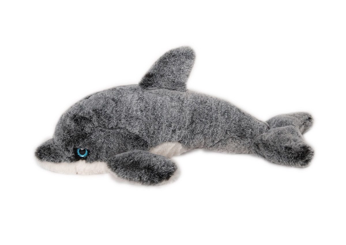 inware Kuscheltier Inware Delfin grau meliert 34 cm Plüschdelfin