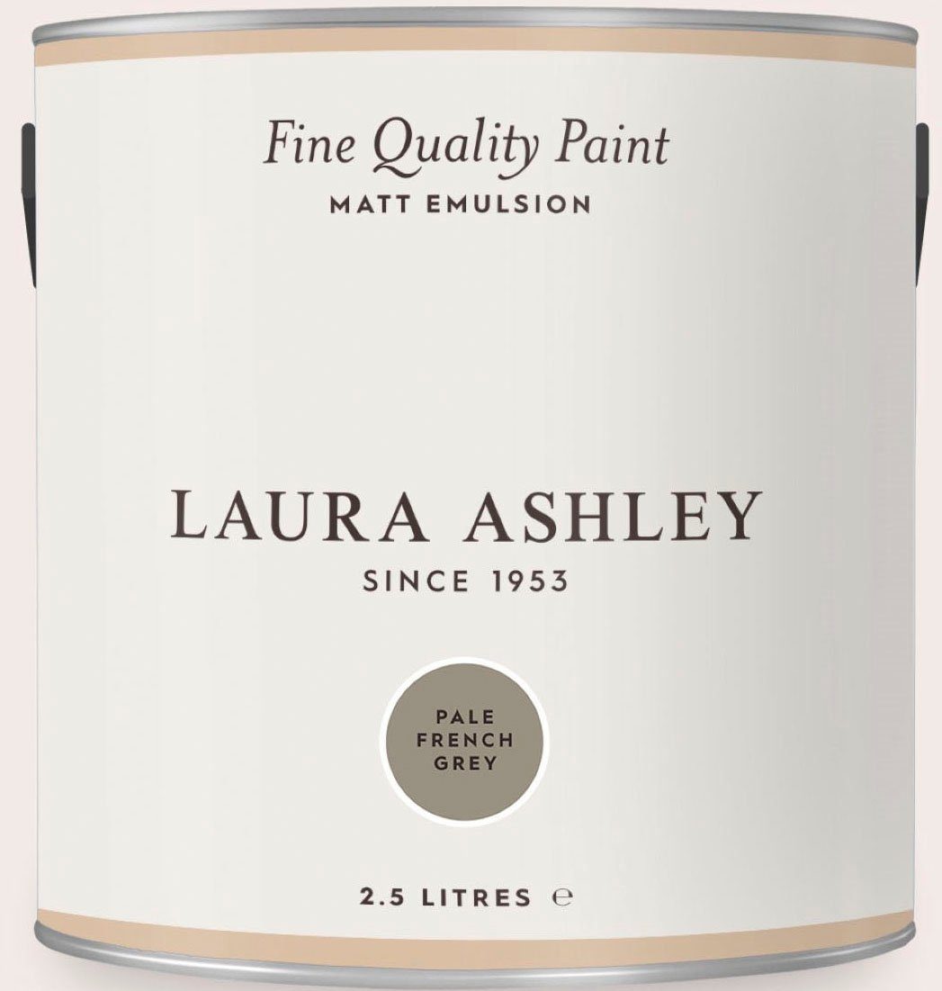 LAURA ASHLEY Wandfarbe Fine Quality Paint MATT EMULSION grey shades, matt, 2,5 L Pale French Grey