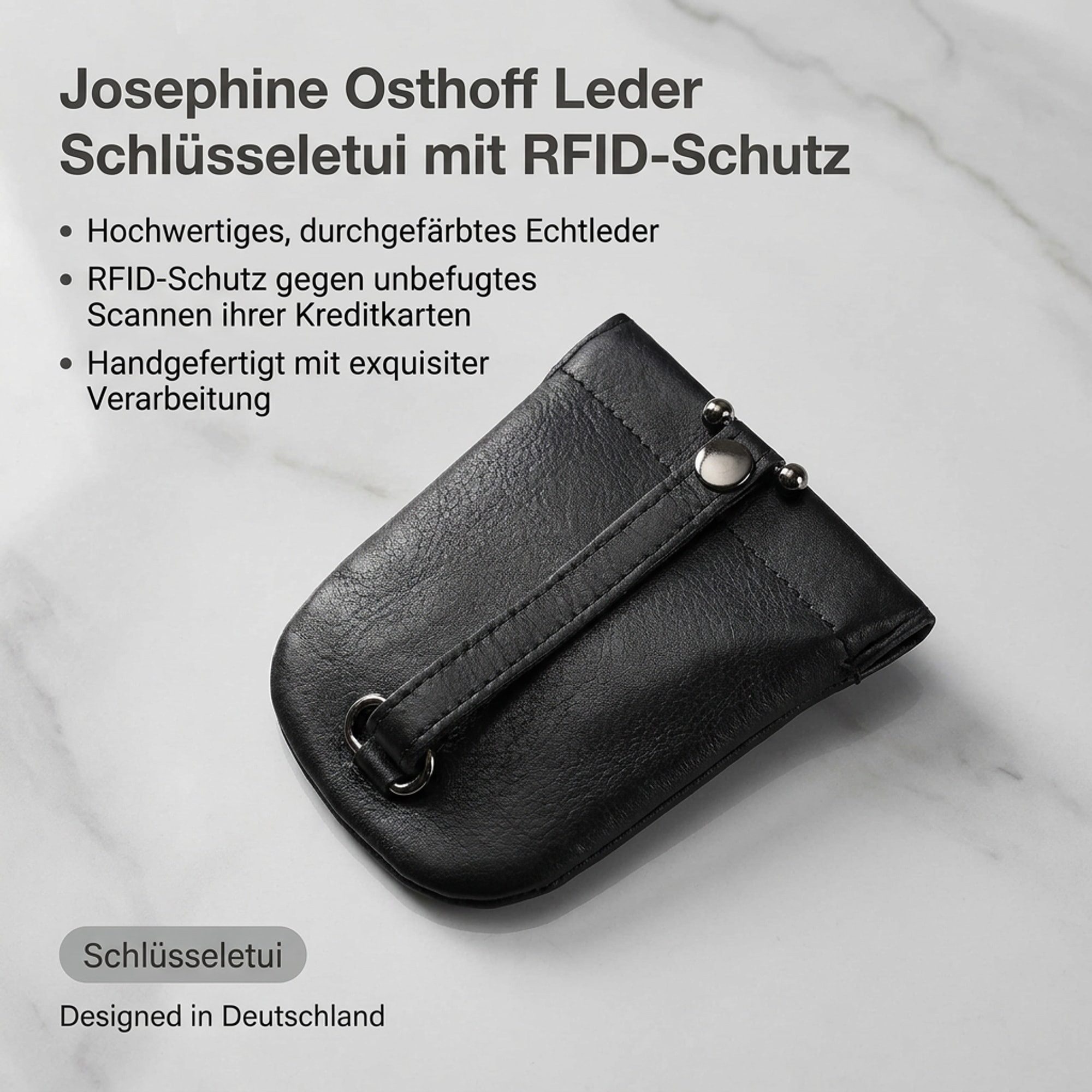 Josephine Osthoff Schlüsseltasche Schlüsselglocke Groß schwarz – Bild 5 von 5