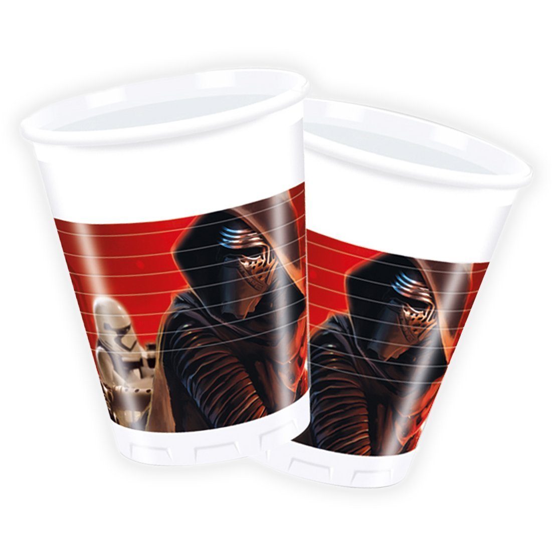 Folat Einweggeschirr-Set 8 Star Wars Trinkbecher, Plastik, Partydeko für Deine Star Wars-Mottoparty zum Geburtstag!