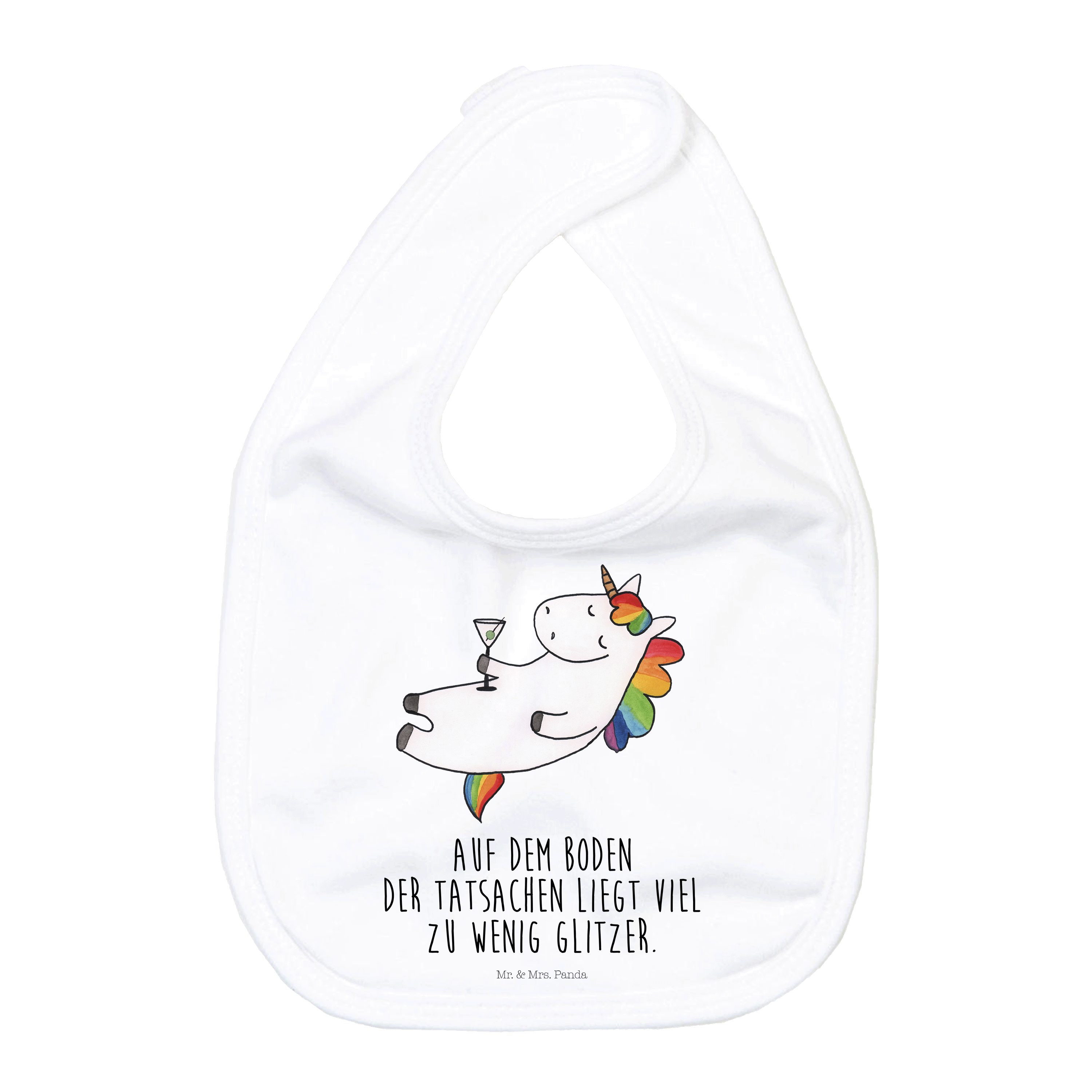 Tragetuch Einhorn Cocktail - Weiß - Geschenk, Einhörner, Lätzchen, Baby, Baby L