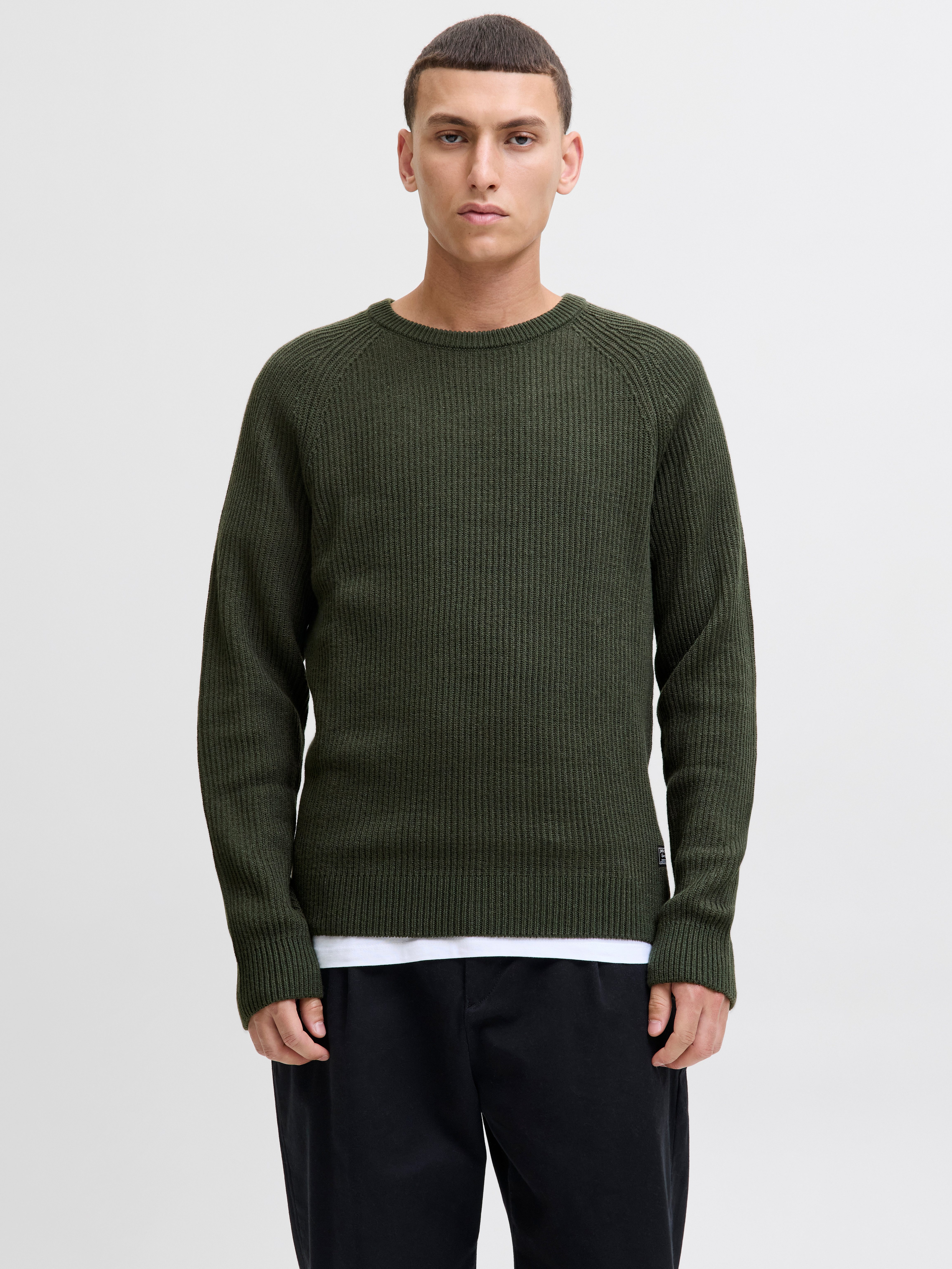 Jack & Jones Rundhalspullover JJPANNEL KNIT günstig online kaufen