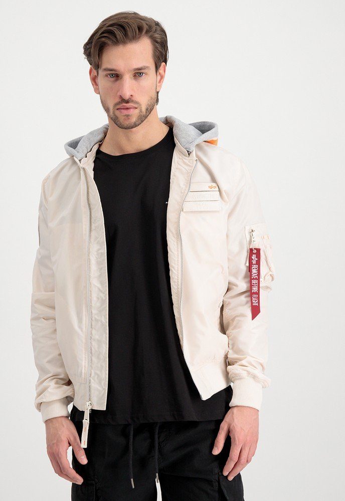 Alpha Industries Kurzjacke Ma-1 Tt Hood Custom jet stream white